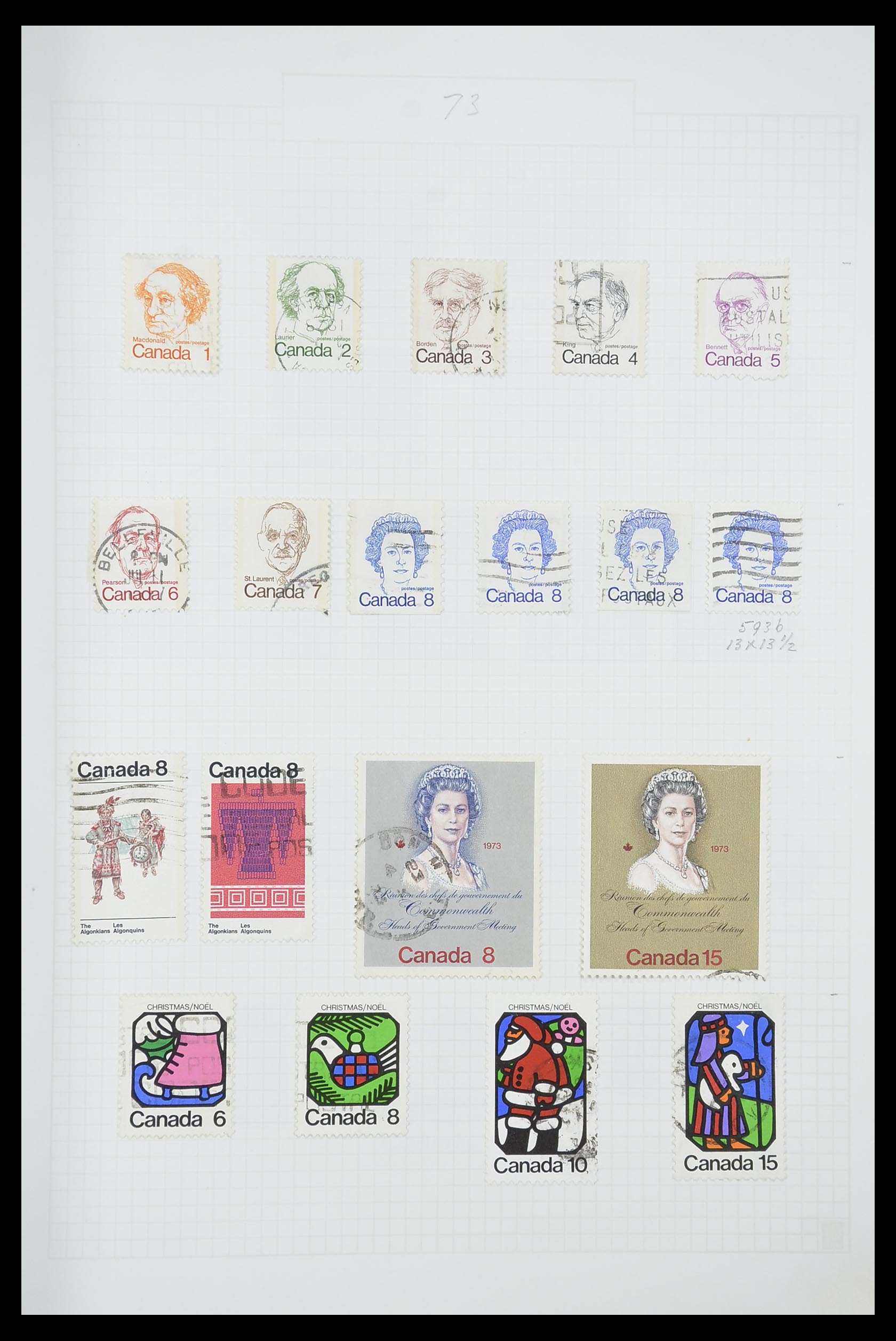 33660 0042 - Postzegelverzameling 33660 Canada 1859-2003.