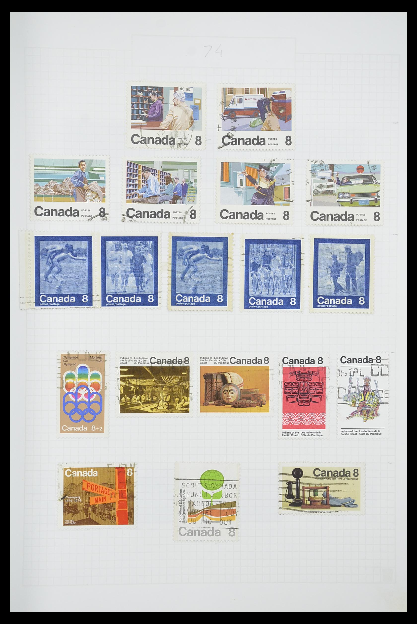33660 0043 - Postzegelverzameling 33660 Canada 1859-2003.