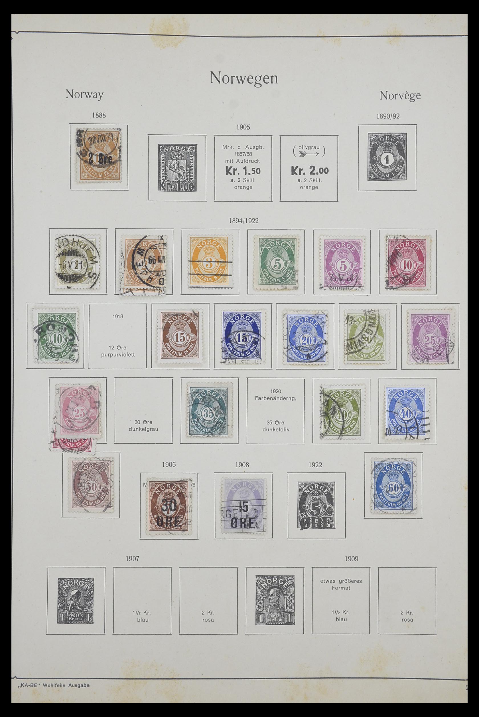 33661 002 - Postzegelverzameling 33661 Noorwegen 1856-2003.