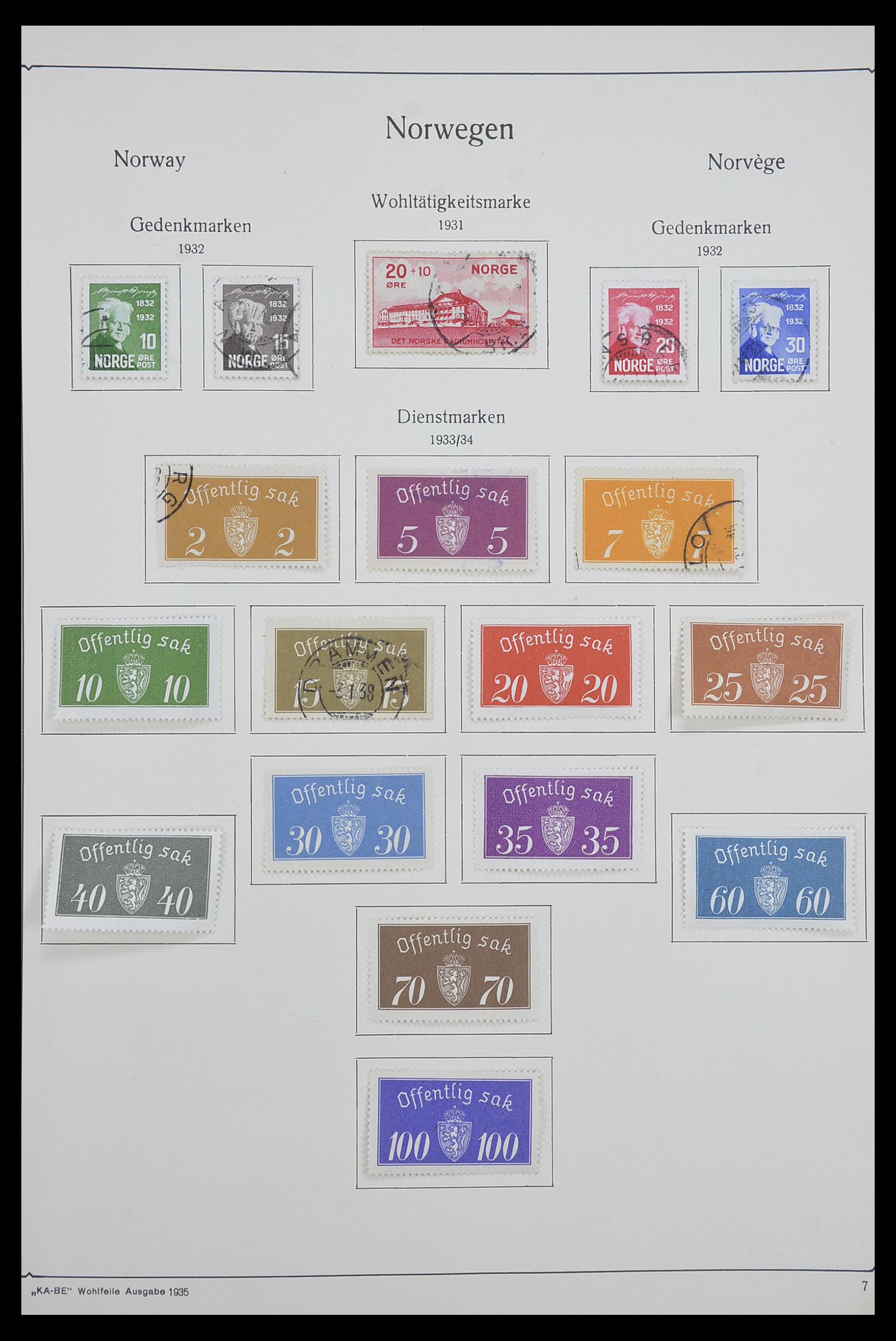 33661 007 - Postzegelverzameling 33661 Noorwegen 1856-2003.