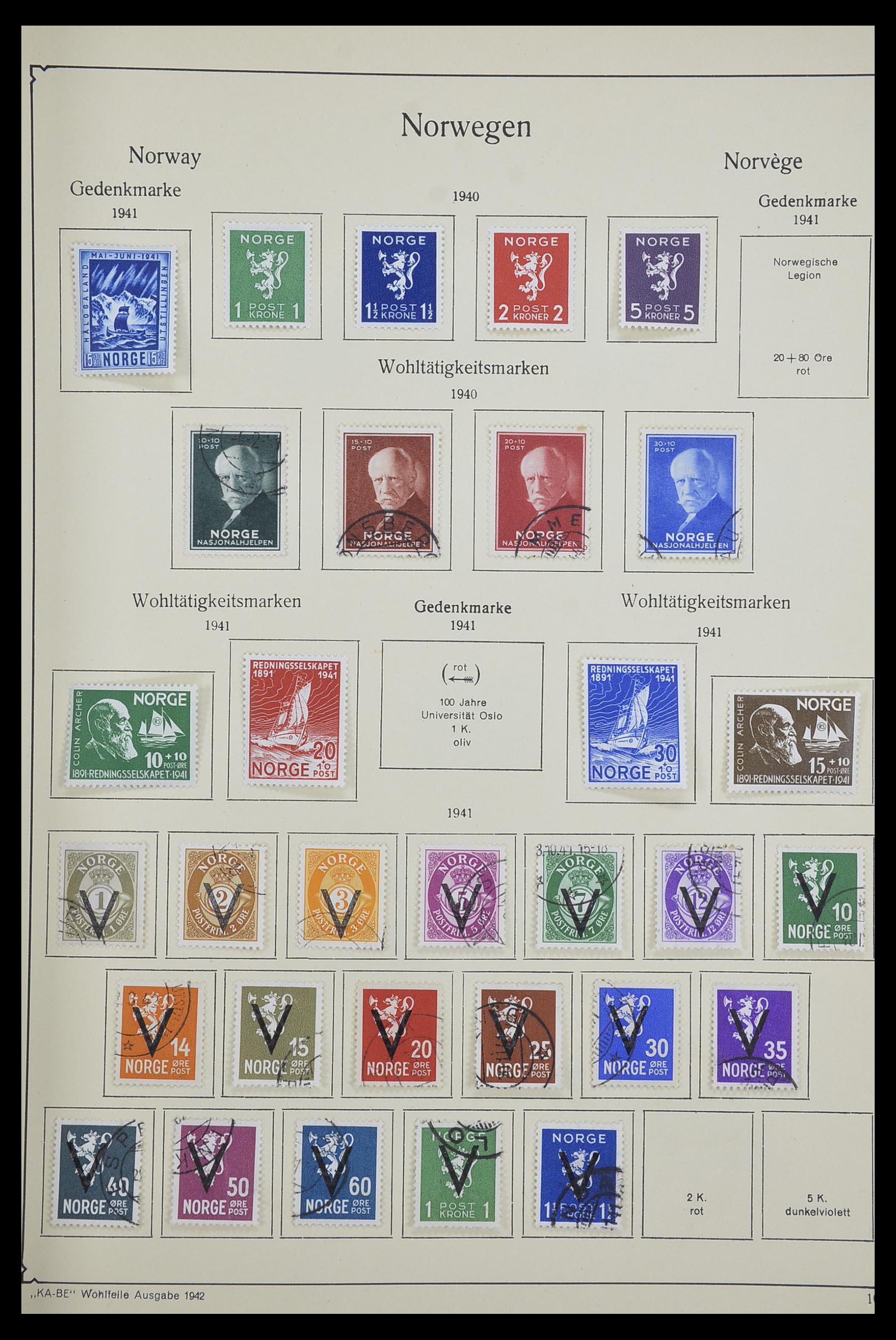 33661 010 - Postzegelverzameling 33661 Noorwegen 1856-2003.