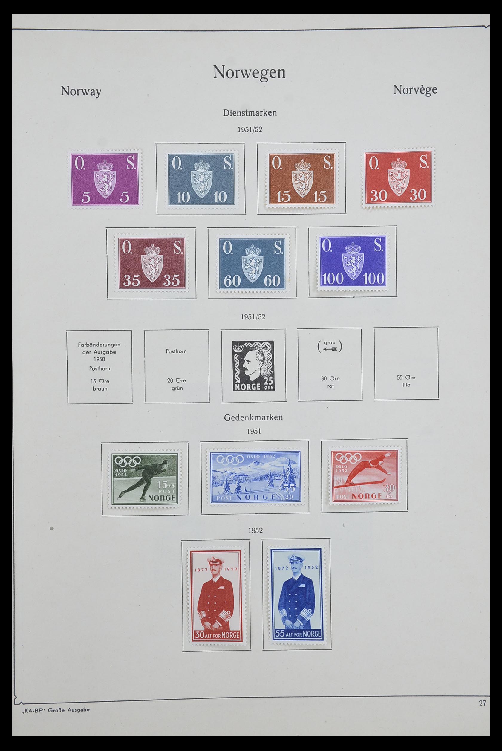 33661 017 - Postzegelverzameling 33661 Noorwegen 1856-2003.