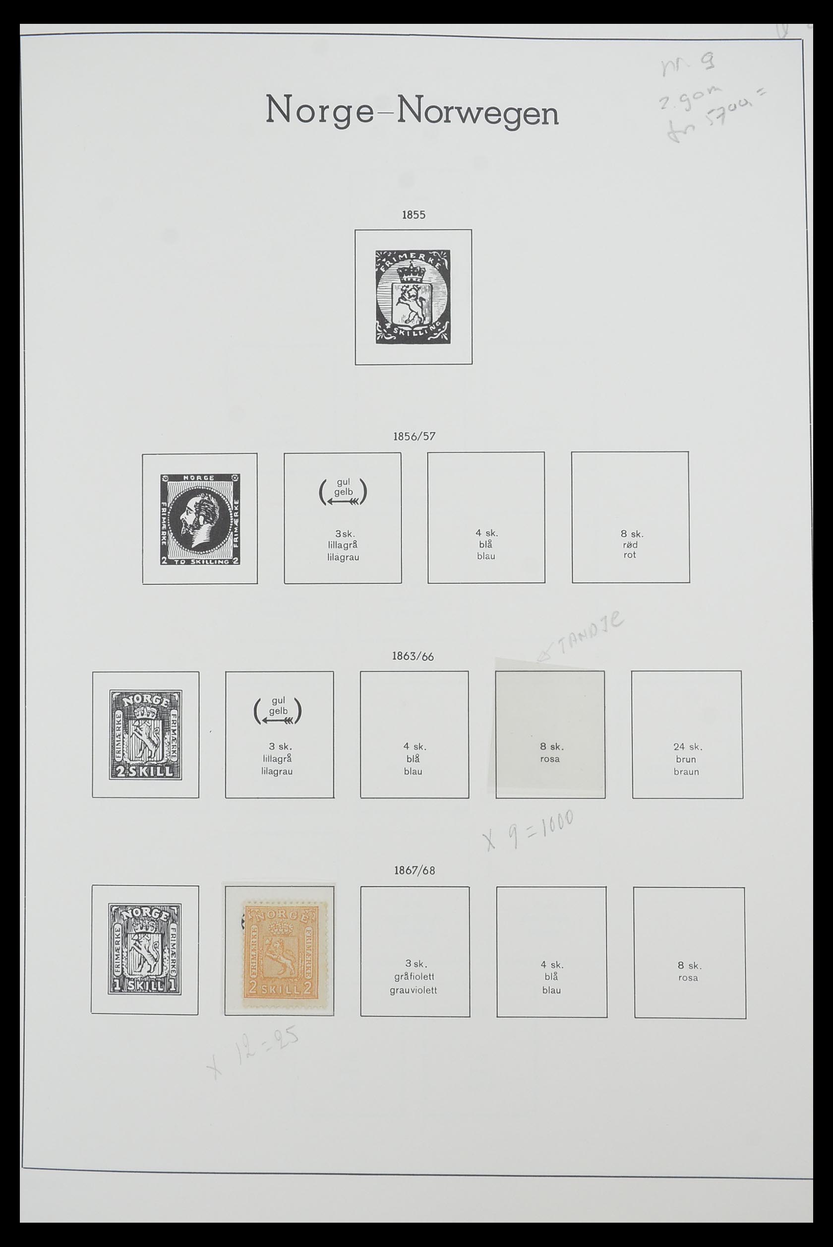 33661 023 - Postzegelverzameling 33661 Noorwegen 1856-2003.