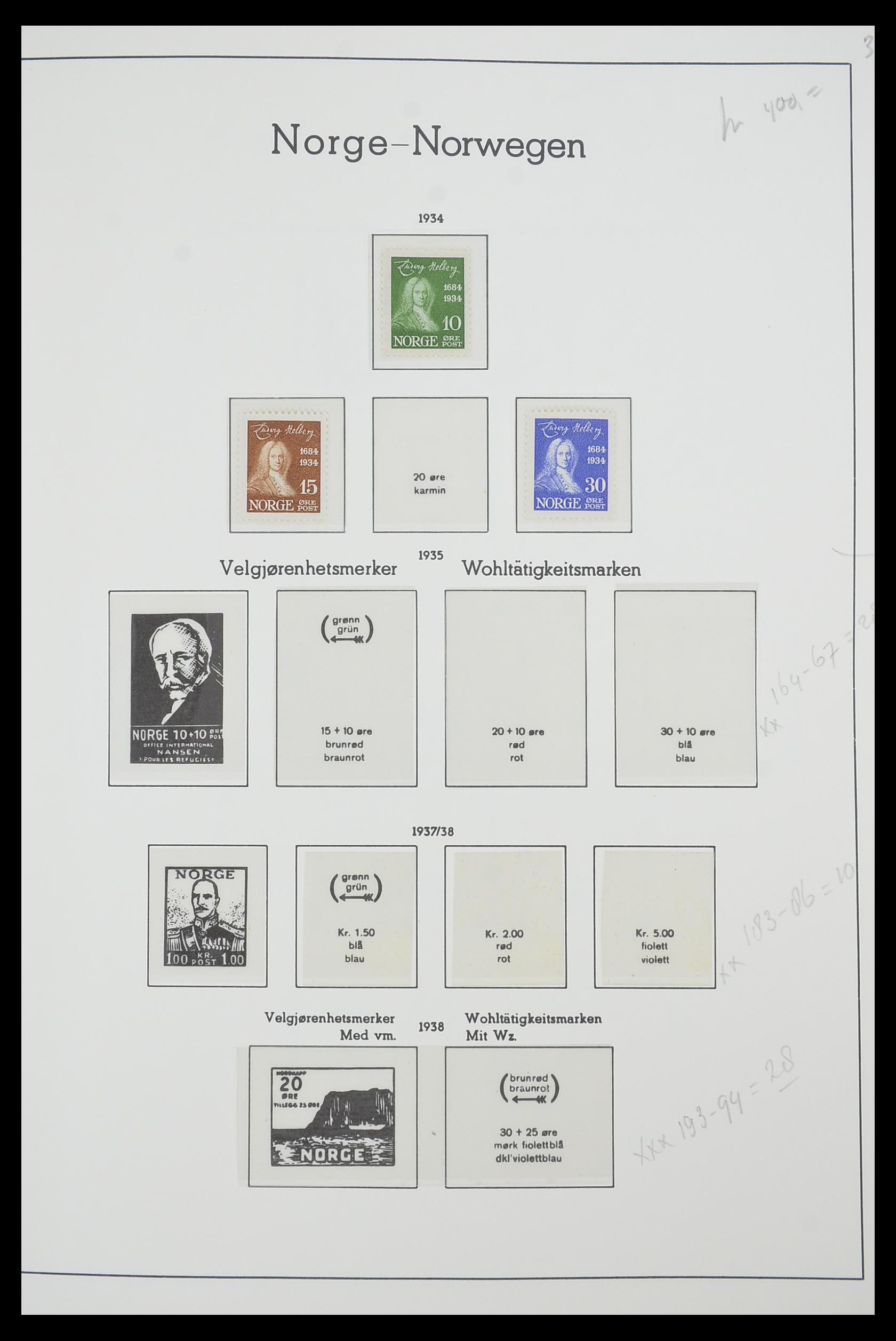 33661 031 - Postzegelverzameling 33661 Noorwegen 1856-2003.