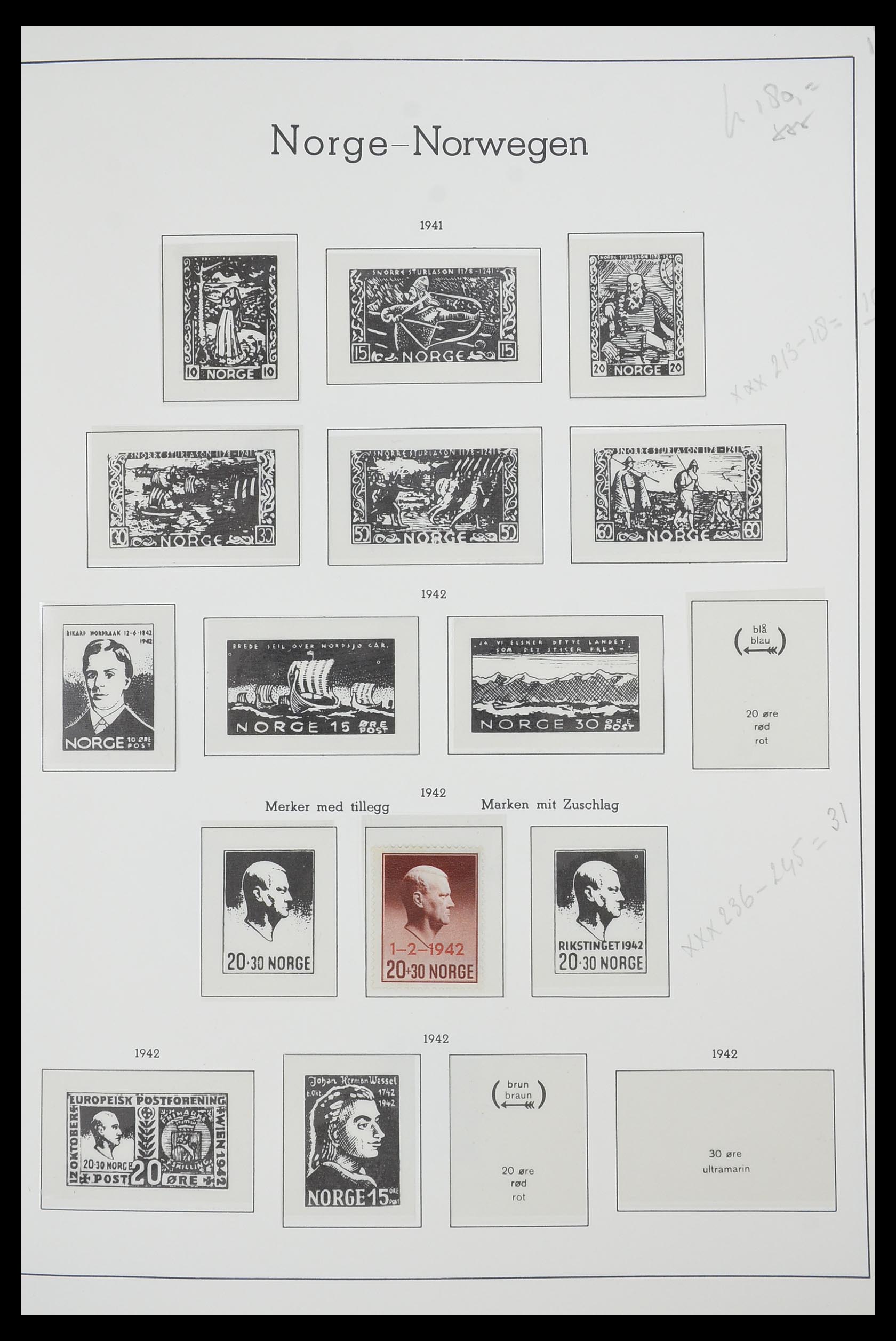 33661 033 - Postzegelverzameling 33661 Noorwegen 1856-2003.