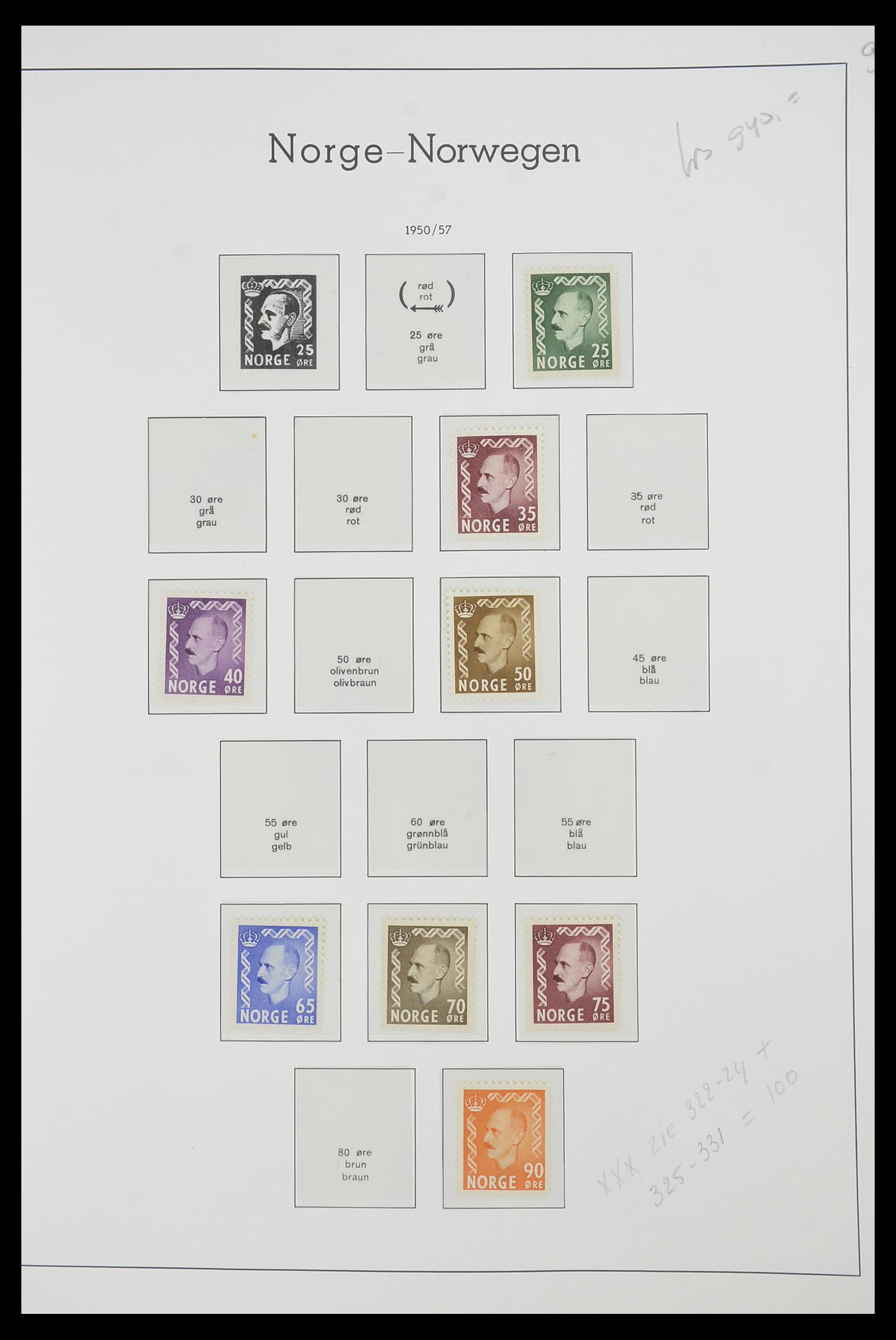 33661 040 - Postzegelverzameling 33661 Noorwegen 1856-2003.