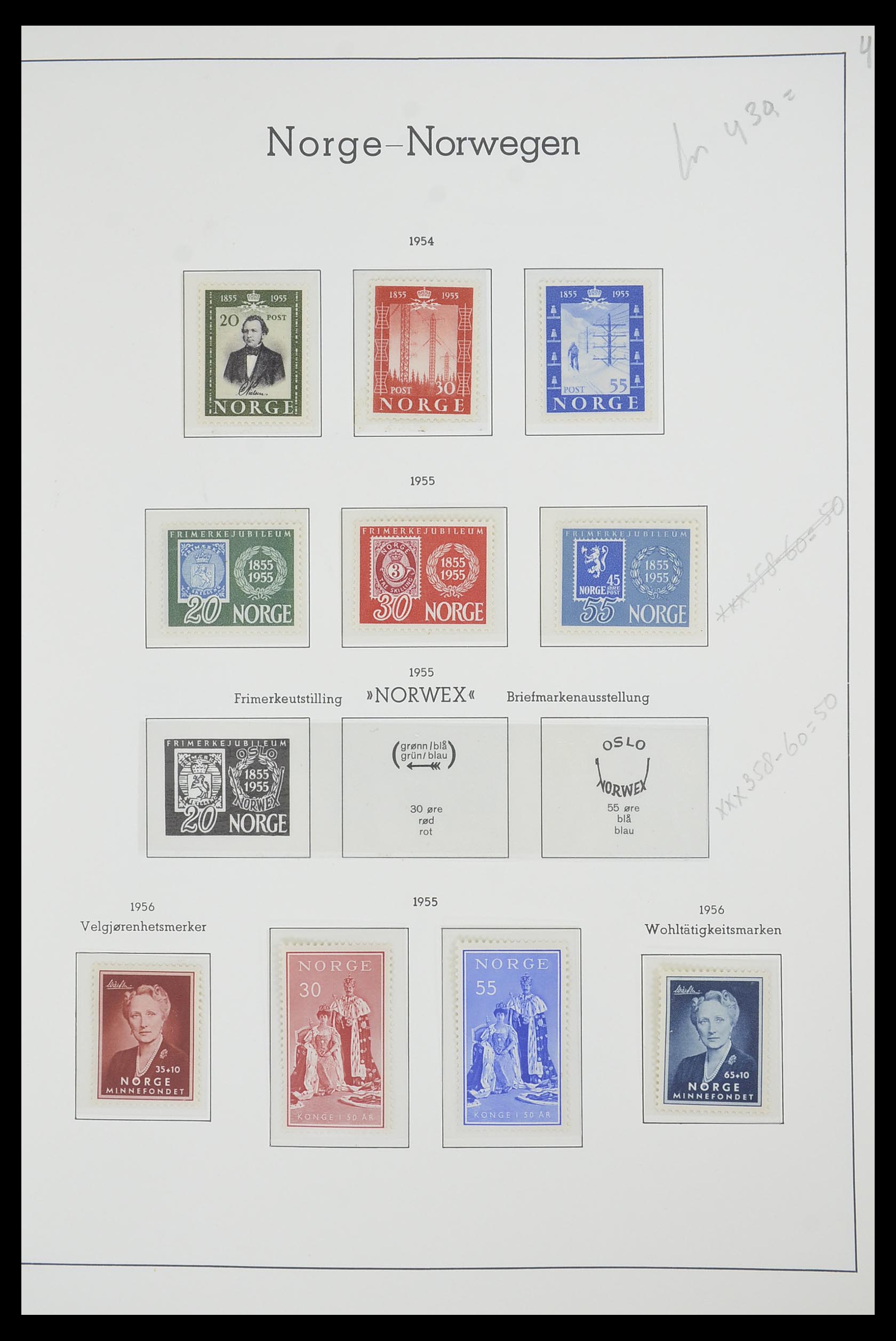 33661 042 - Postzegelverzameling 33661 Noorwegen 1856-2003.
