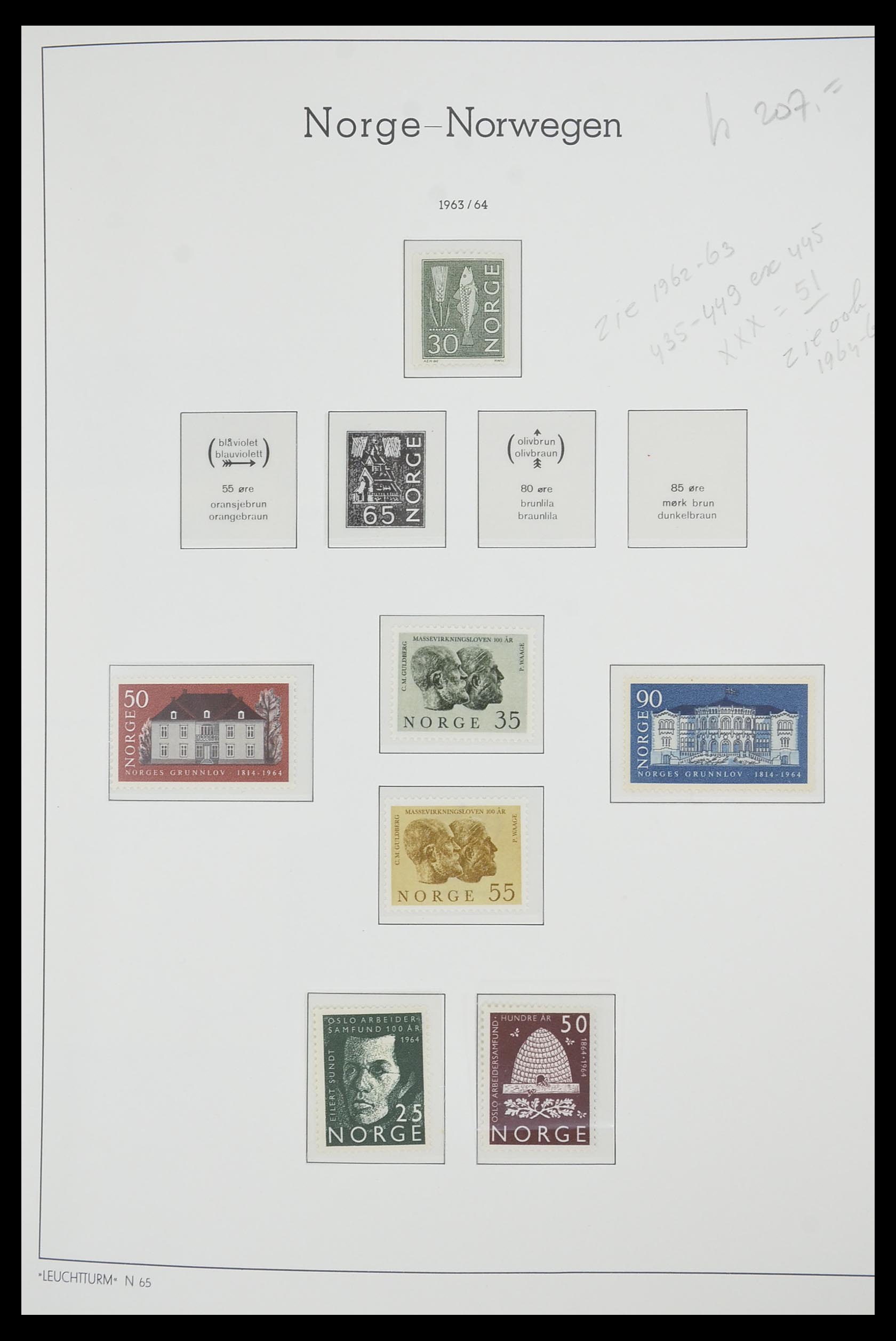 33661 050 - Postzegelverzameling 33661 Noorwegen 1856-2003.