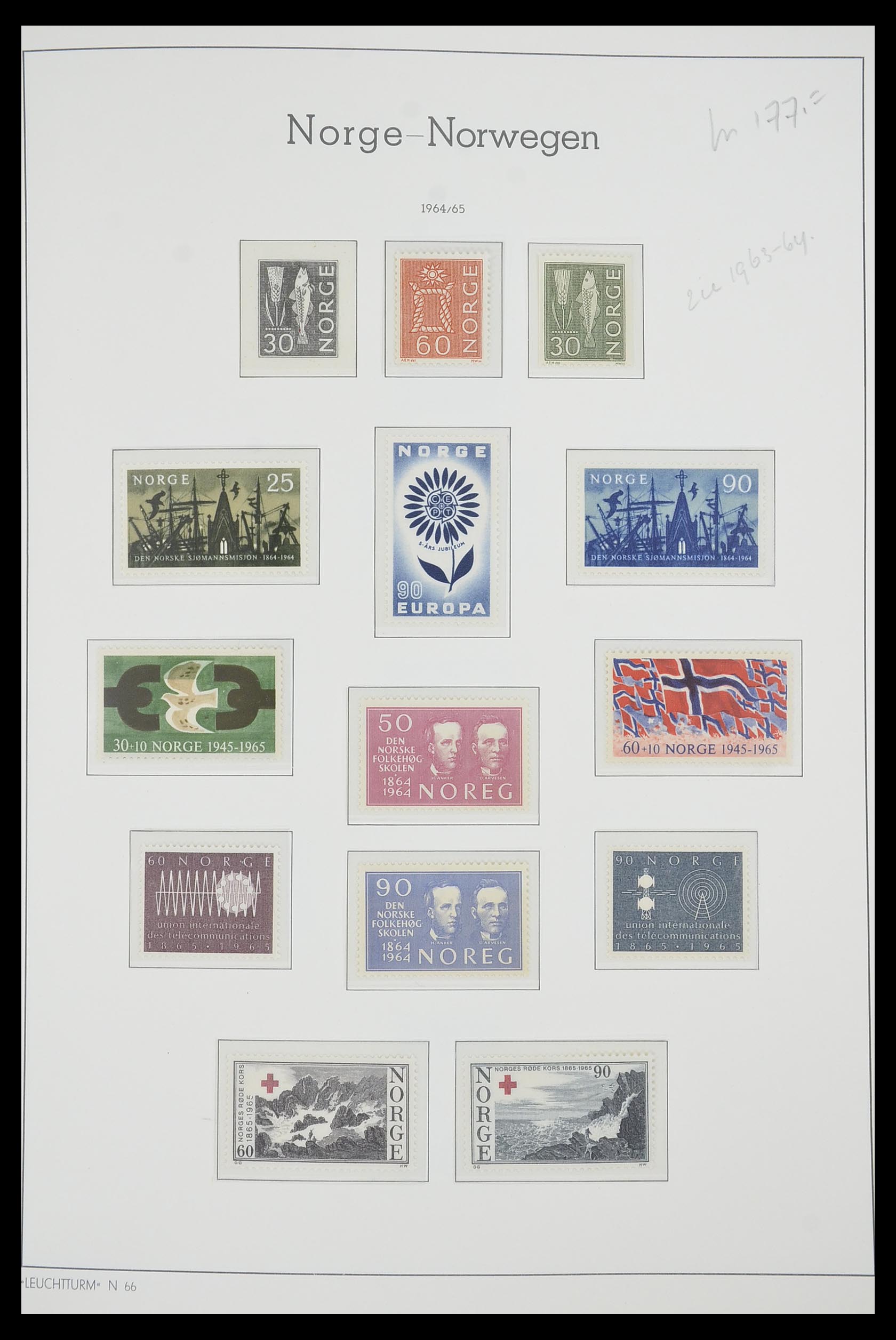 33661 052 - Postzegelverzameling 33661 Noorwegen 1856-2003.
