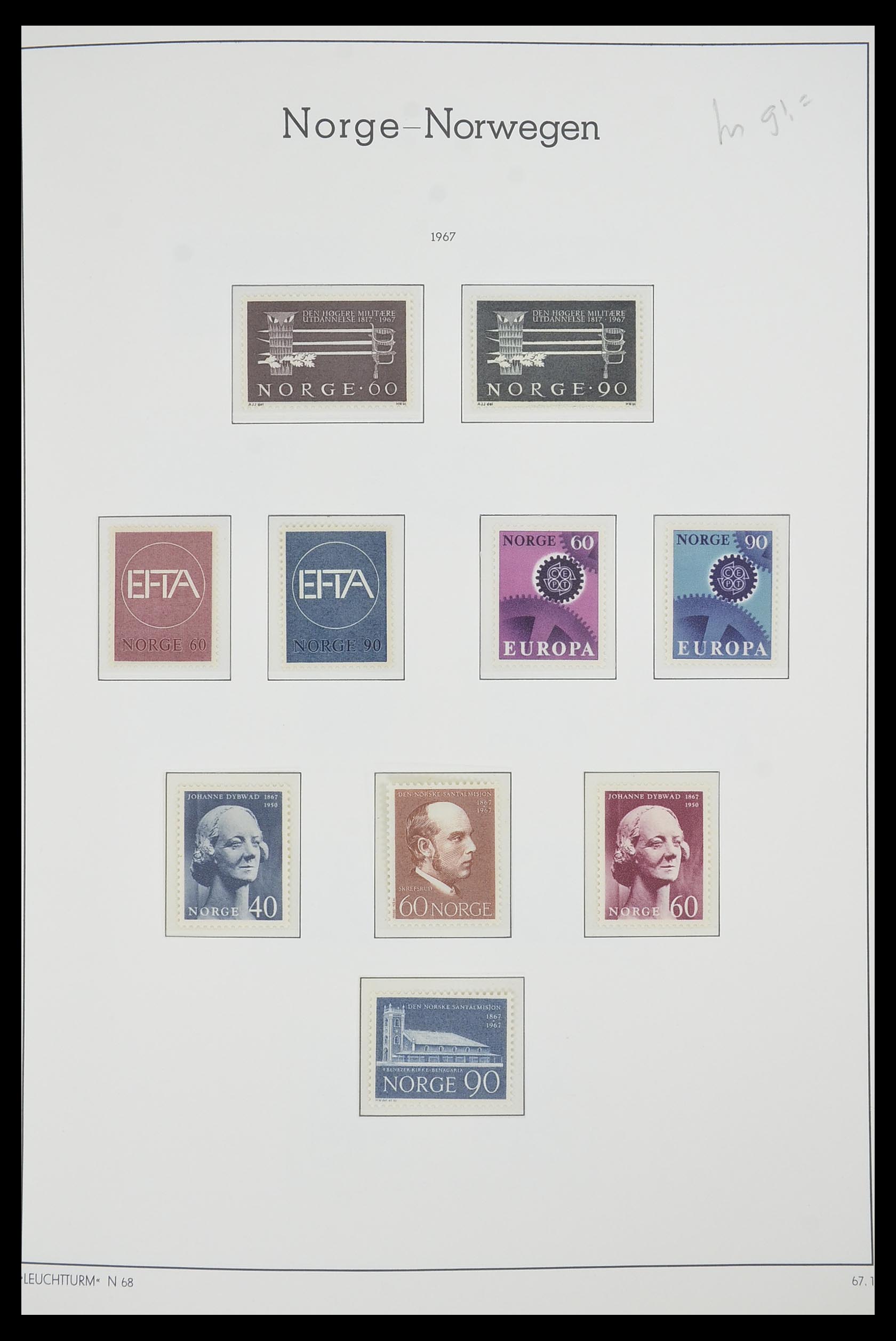 33661 055 - Postzegelverzameling 33661 Noorwegen 1856-2003.