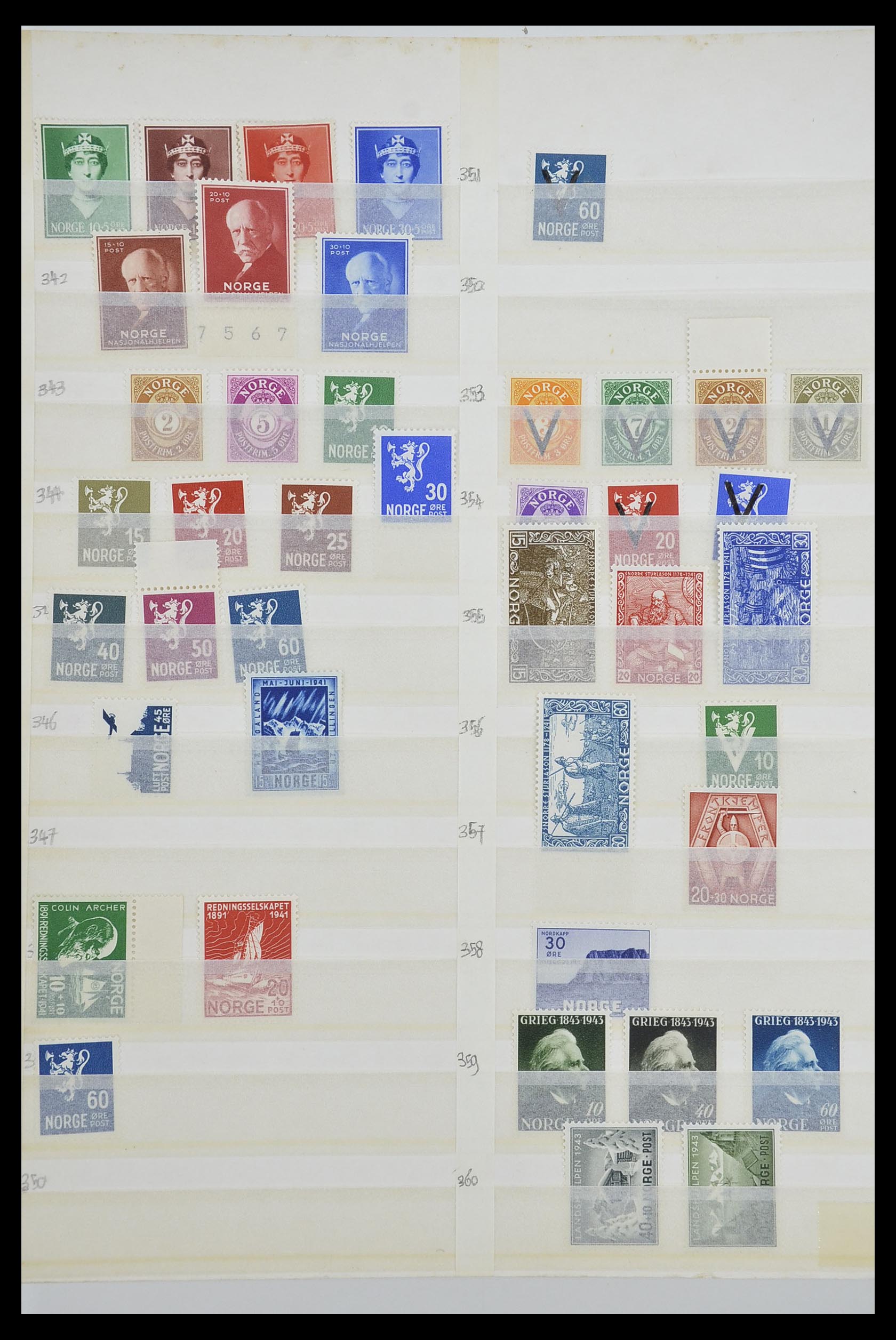 33661 375 - Postzegelverzameling 33661 Noorwegen 1856-2003.