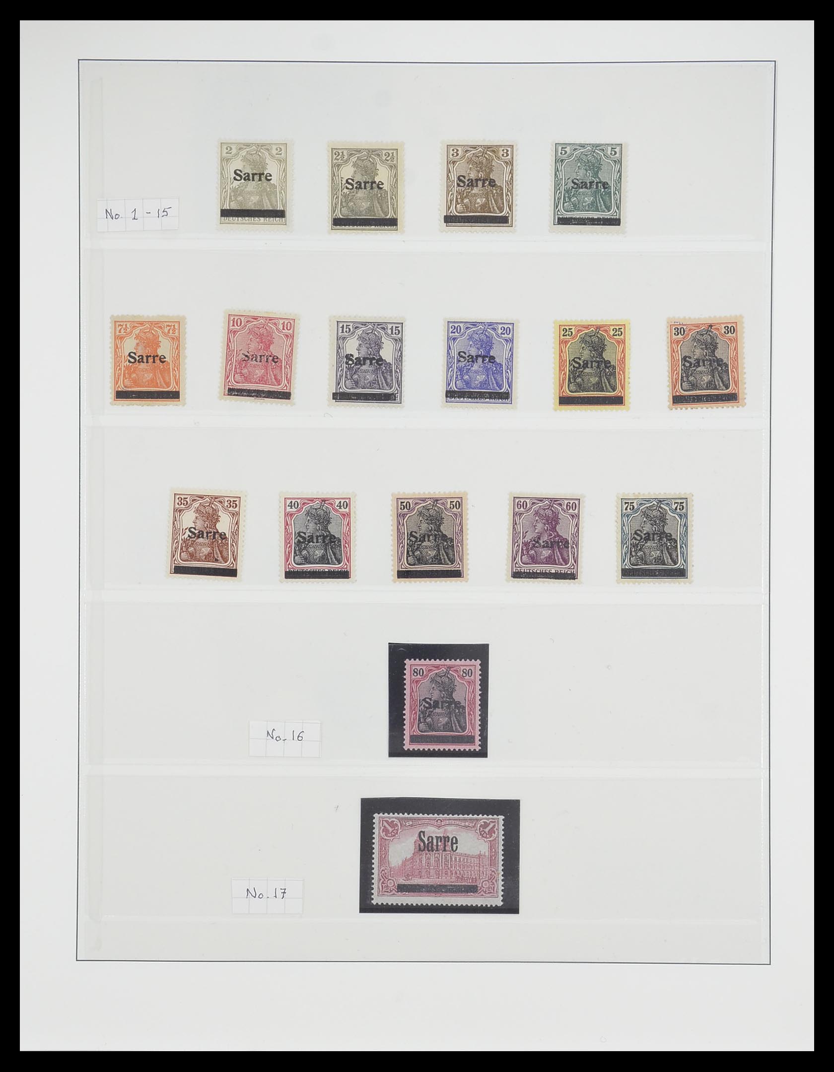 33664 001 - Postzegelverzameling 33664 Saar 1920-1934.