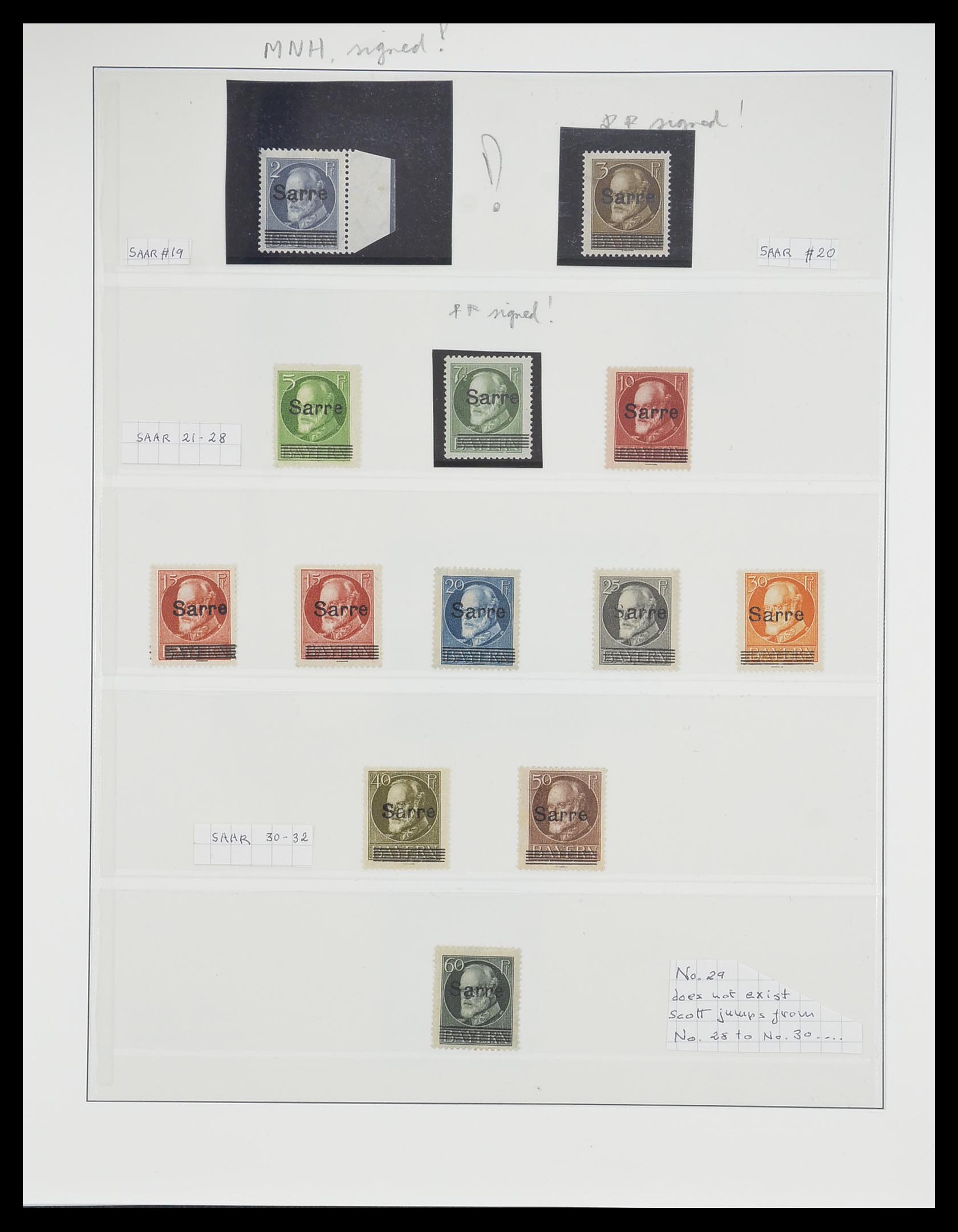33664 002 - Postzegelverzameling 33664 Saar 1920-1934.