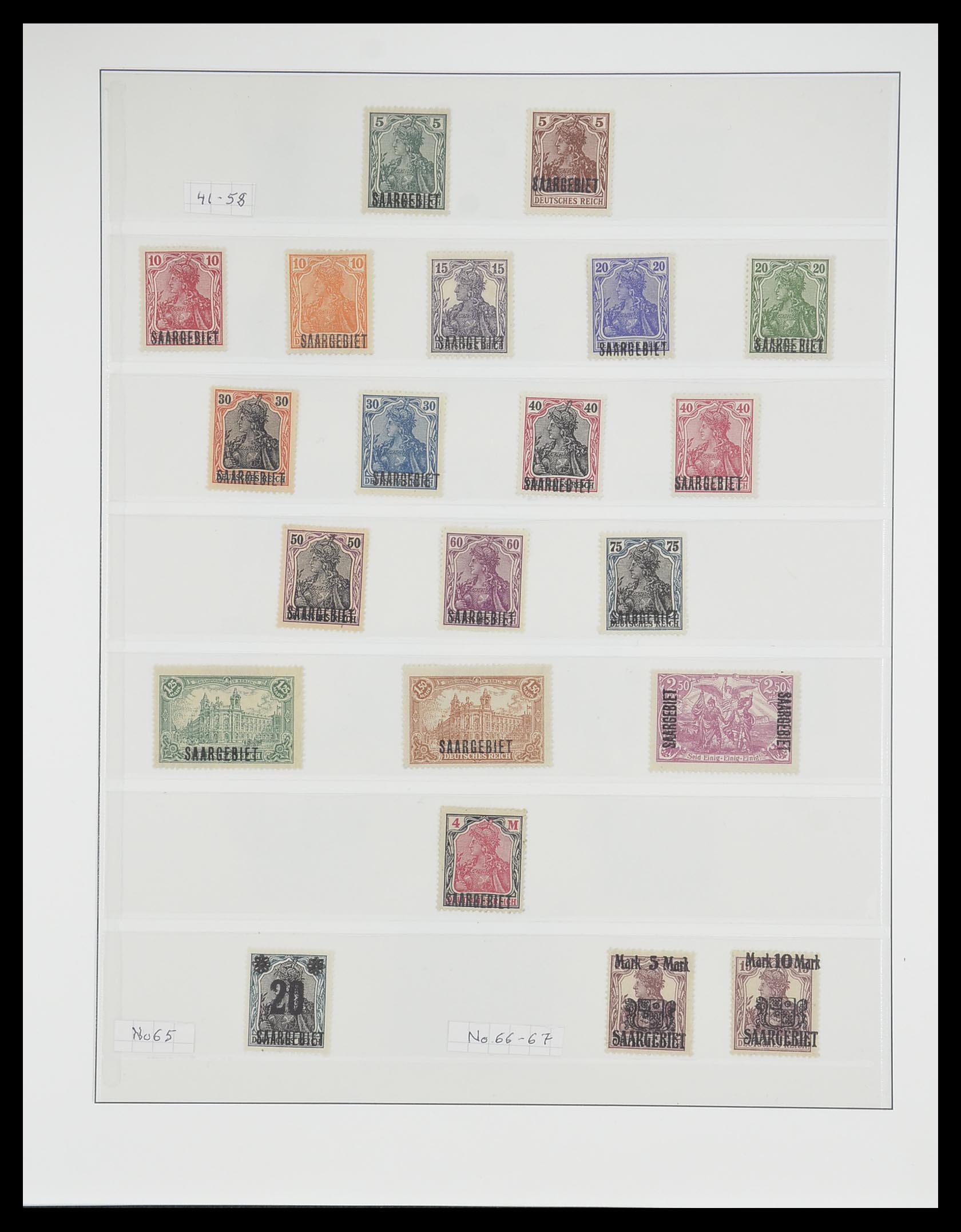 33664 005 - Postzegelverzameling 33664 Saar 1920-1934.