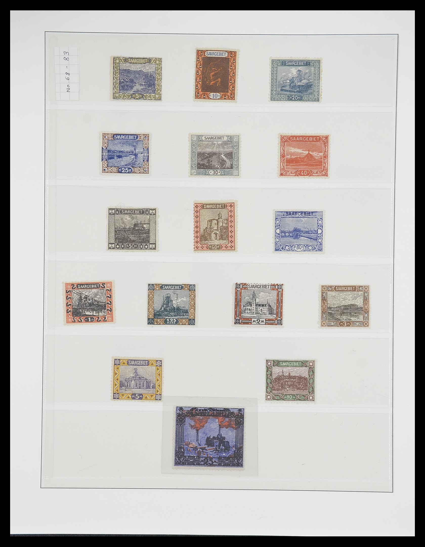 33664 006 - Postzegelverzameling 33664 Saar 1920-1934.