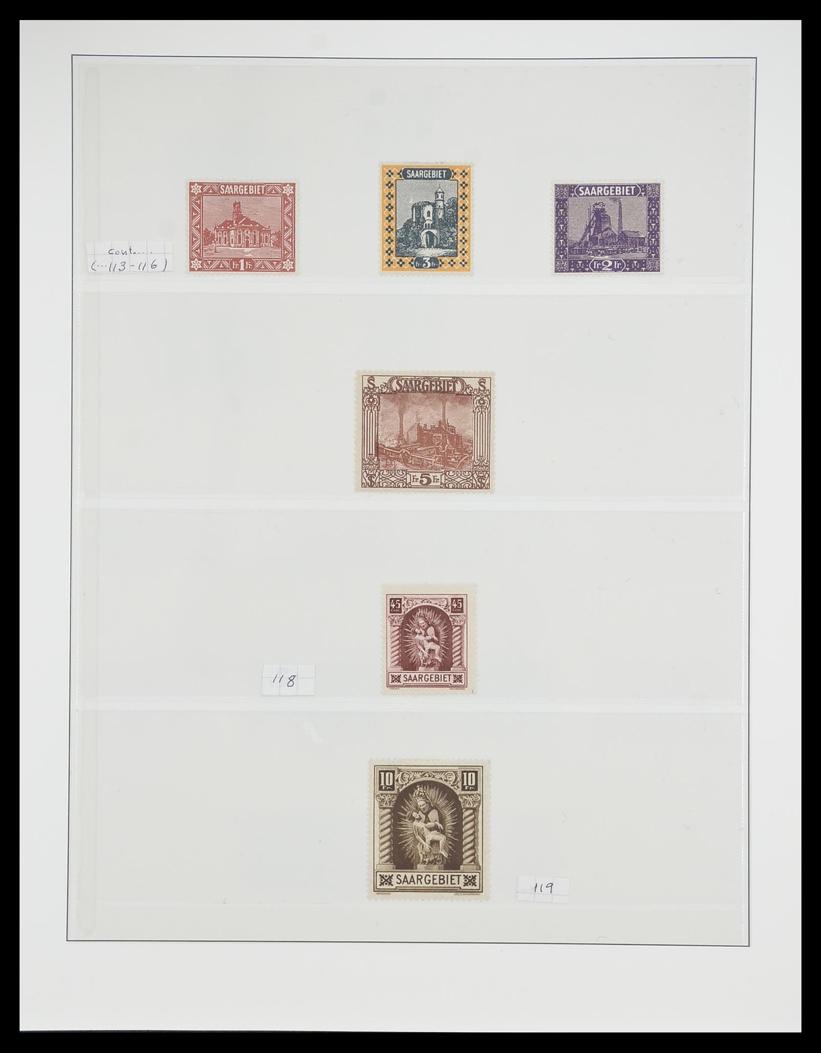 33664 009 - Postzegelverzameling 33664 Saar 1920-1934.