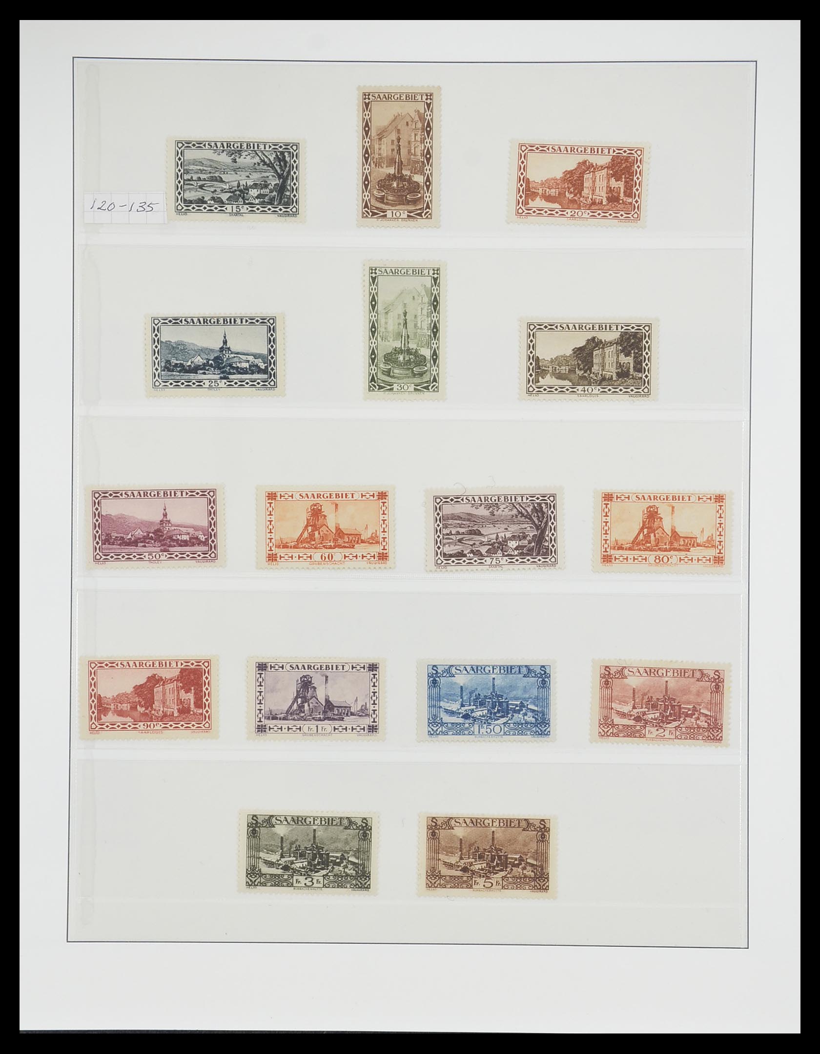 33664 010 - Postzegelverzameling 33664 Saar 1920-1934.