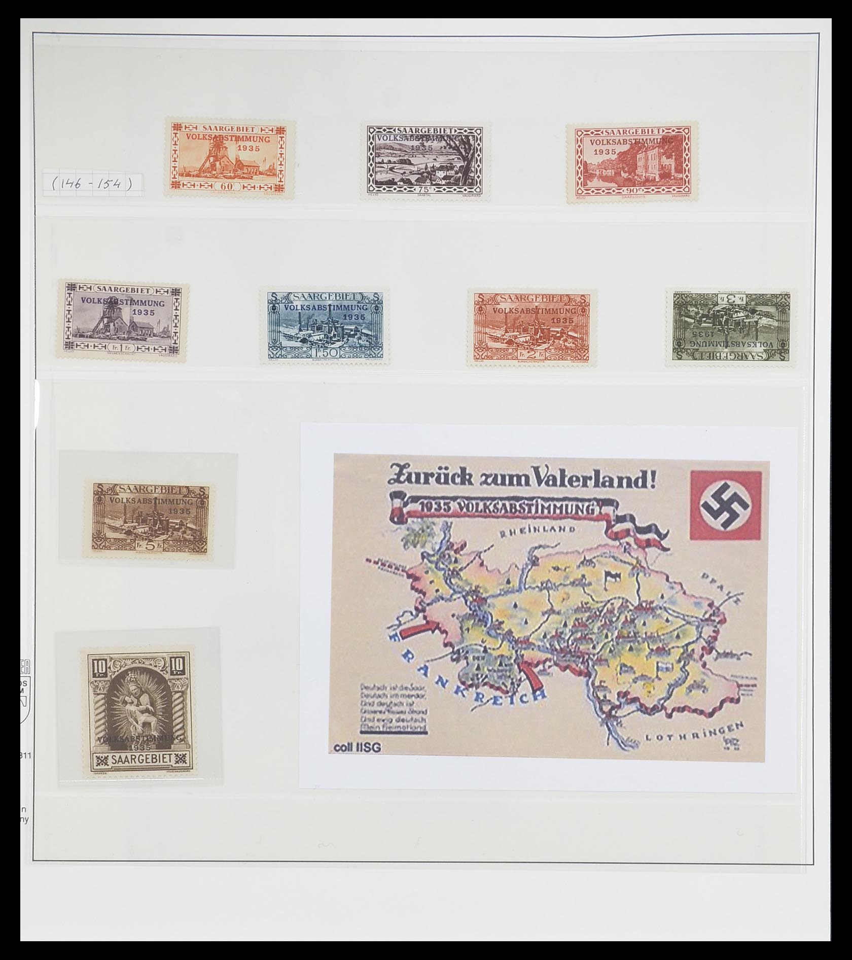 33664 011 - Postzegelverzameling 33664 Saar 1920-1934.