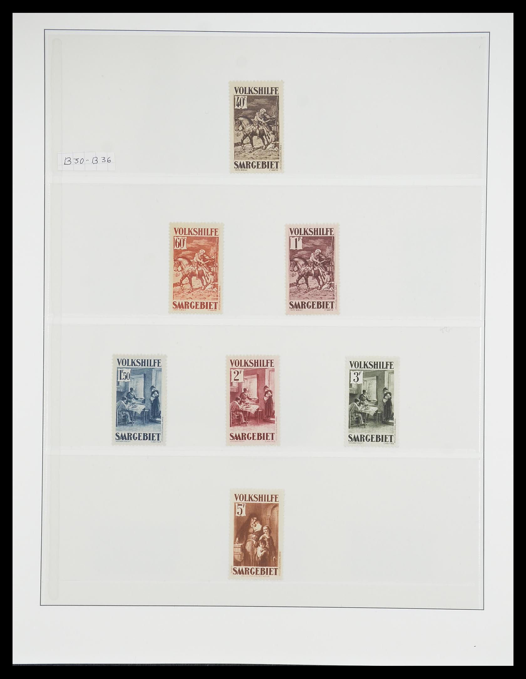 33664 015 - Postzegelverzameling 33664 Saar 1920-1934.