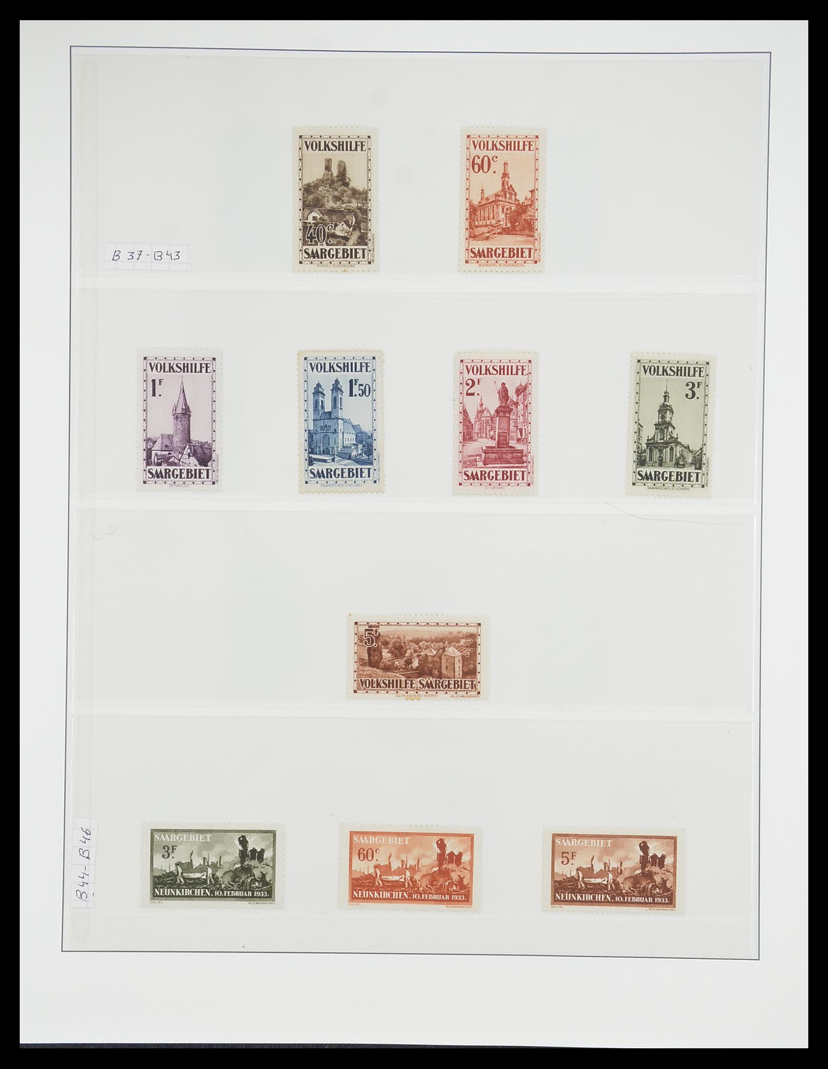 33664 016 - Postzegelverzameling 33664 Saar 1920-1934.