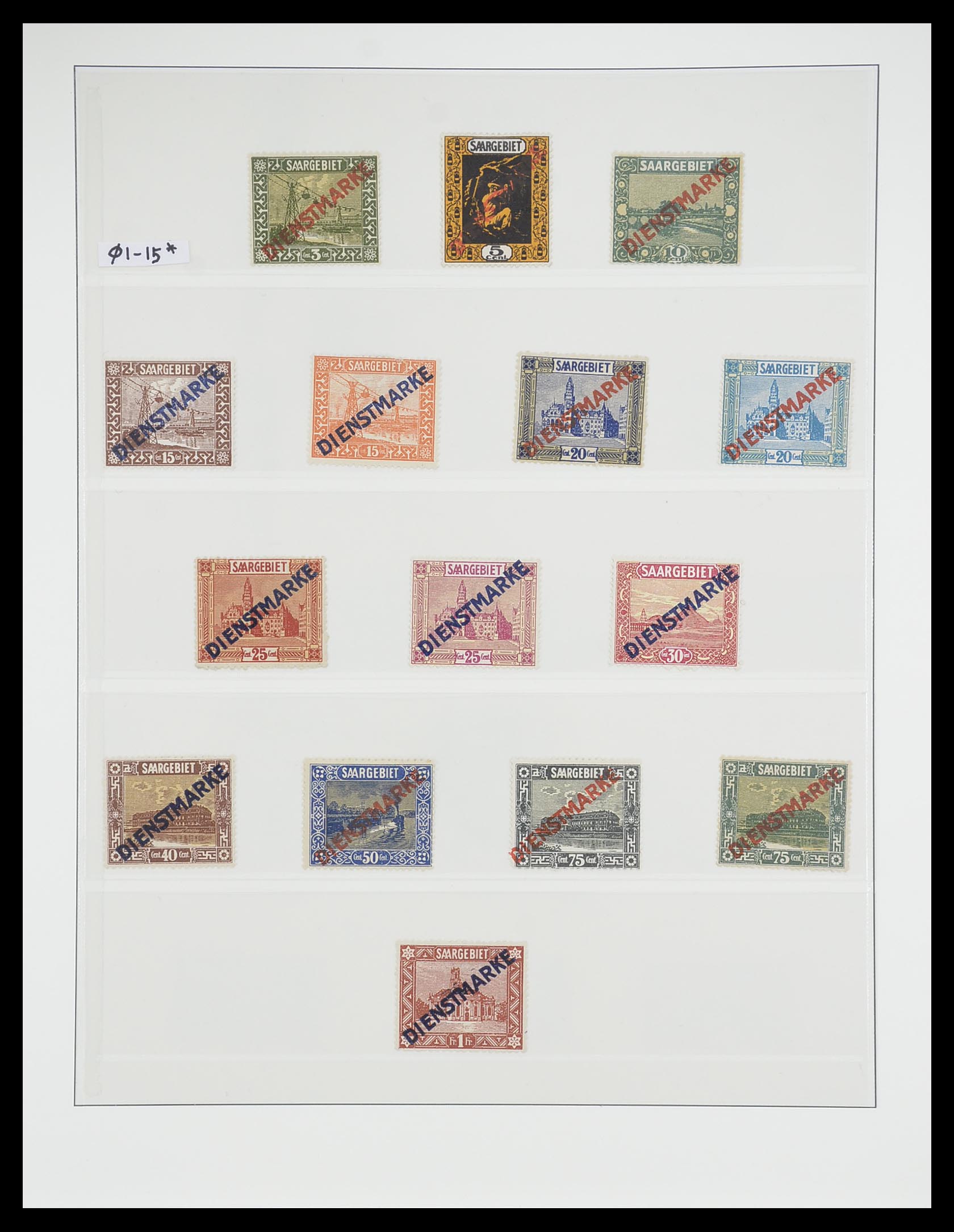 33664 019 - Postzegelverzameling 33664 Saar 1920-1934.