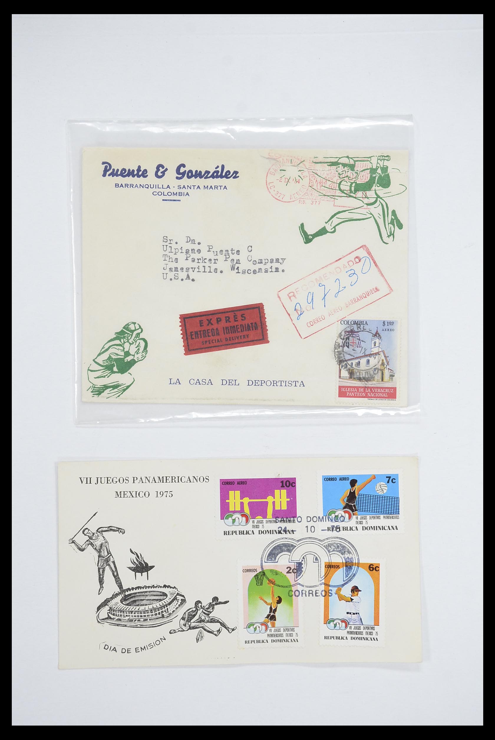 33667 003 - Postzegelverzameling 33667 Honkbal op brief 1918-1988.