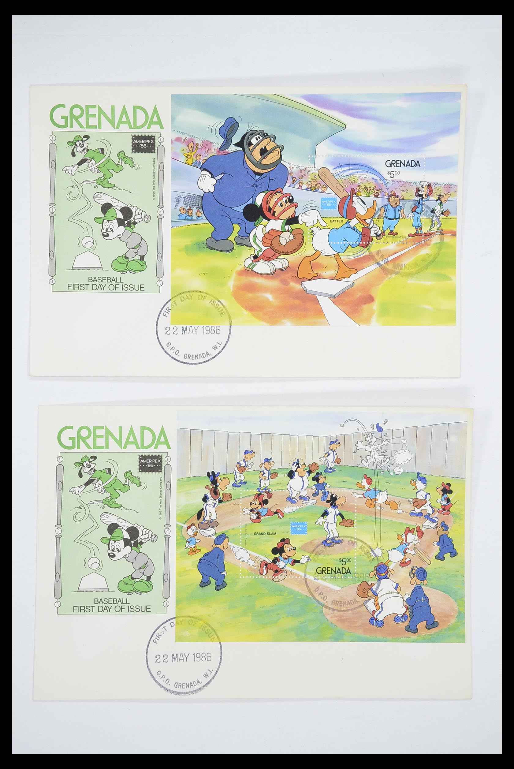 33667 004 - Postzegelverzameling 33667 Honkbal op brief 1918-1988.