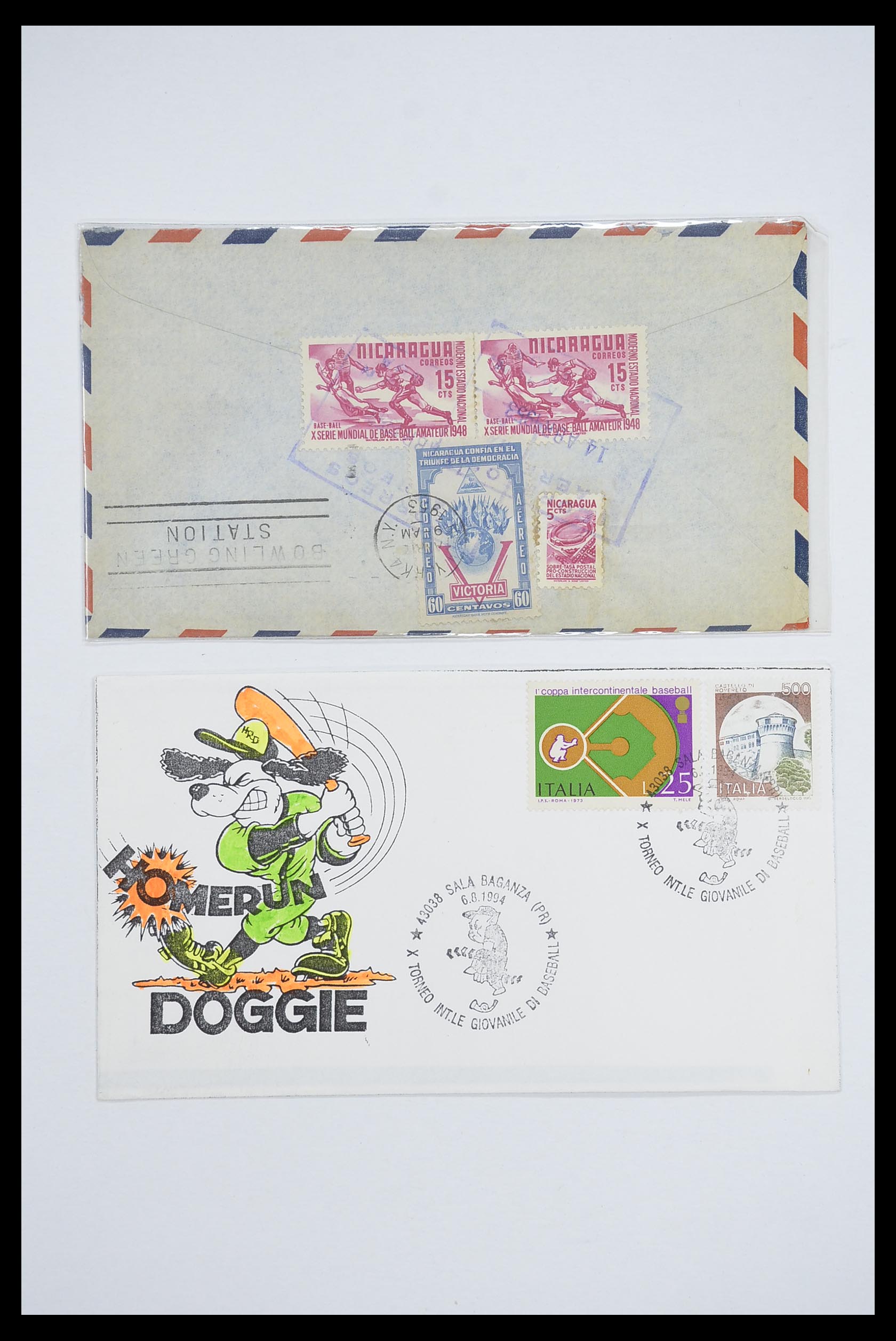 33667 015 - Postzegelverzameling 33667 Honkbal op brief 1918-1988.