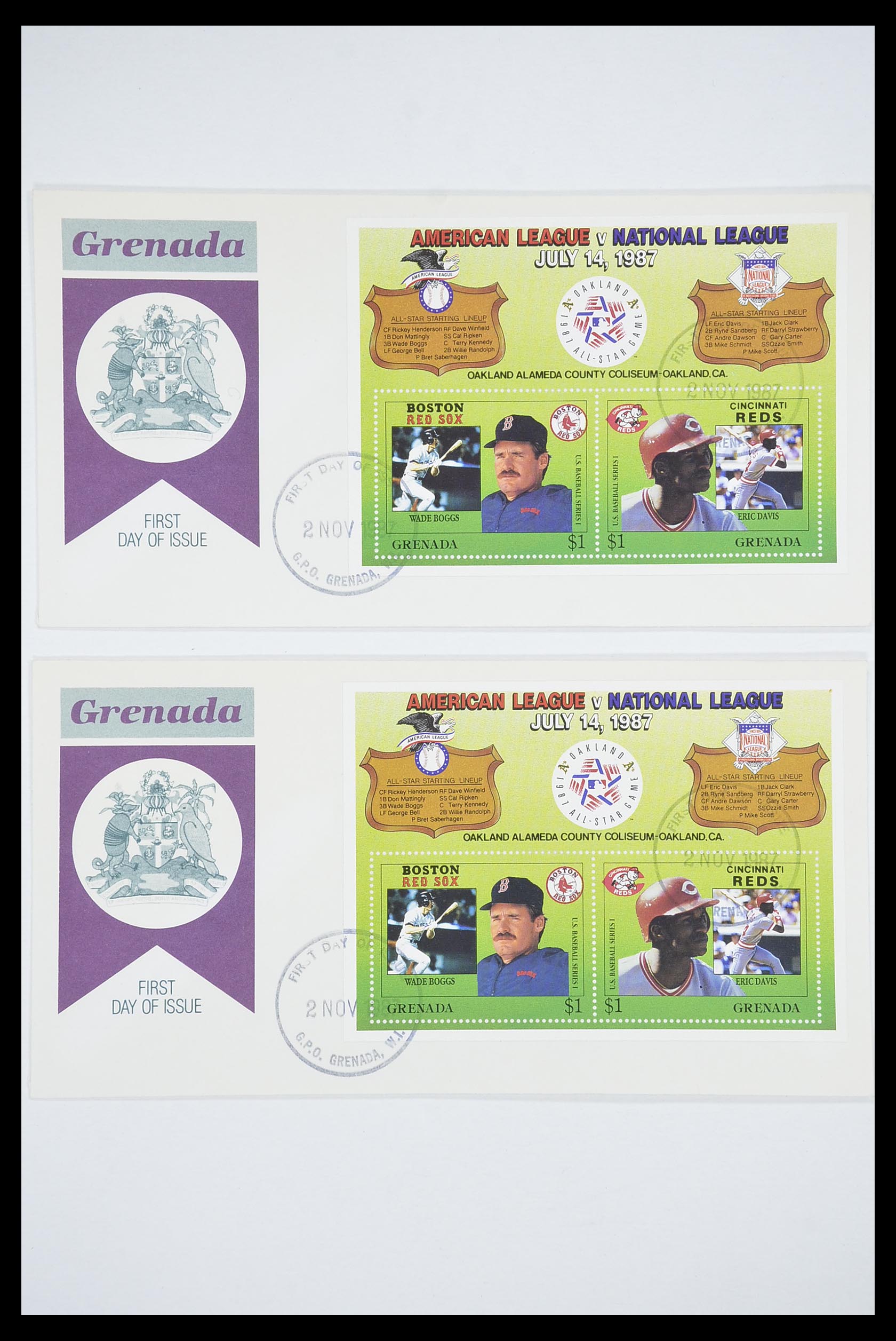 33667 018 - Postzegelverzameling 33667 Honkbal op brief 1918-1988.