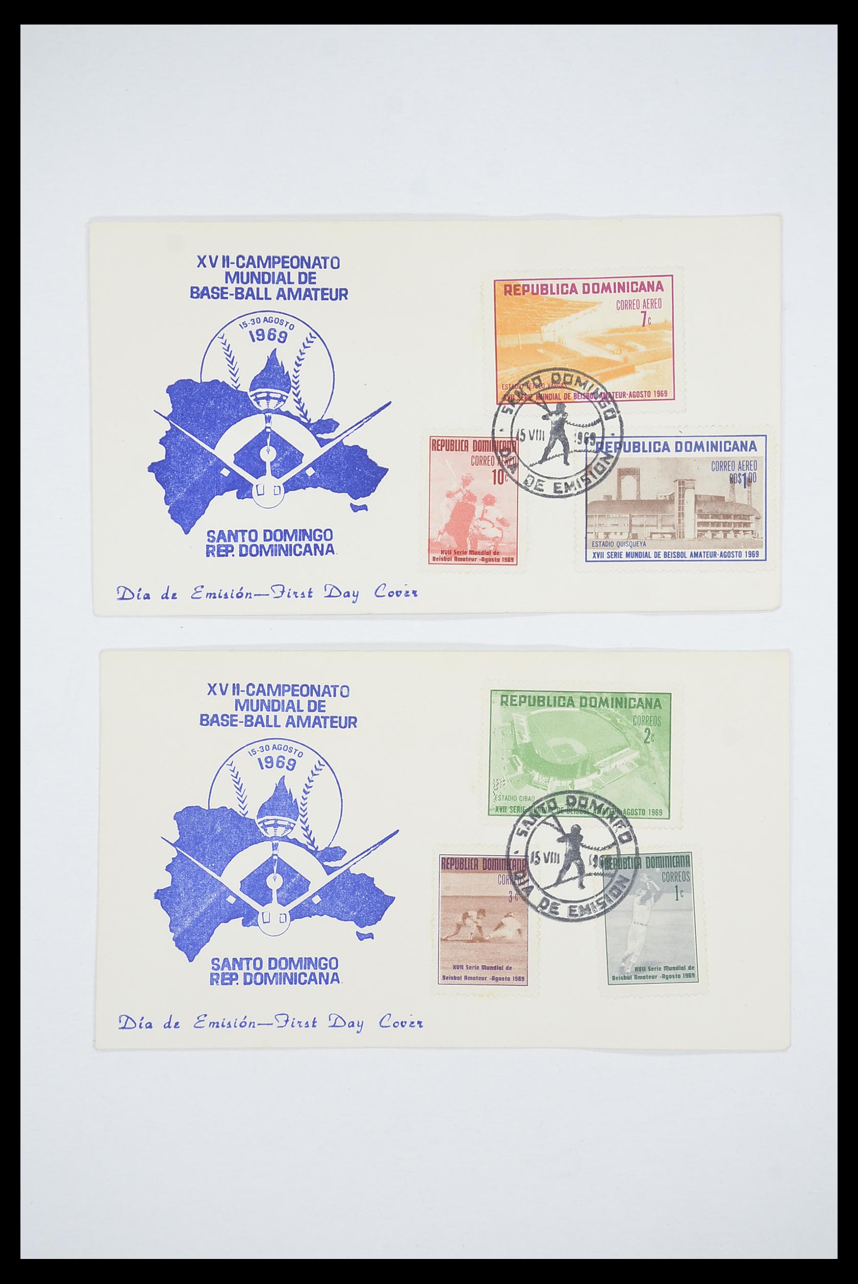 33667 019 - Postzegelverzameling 33667 Honkbal op brief 1918-1988.