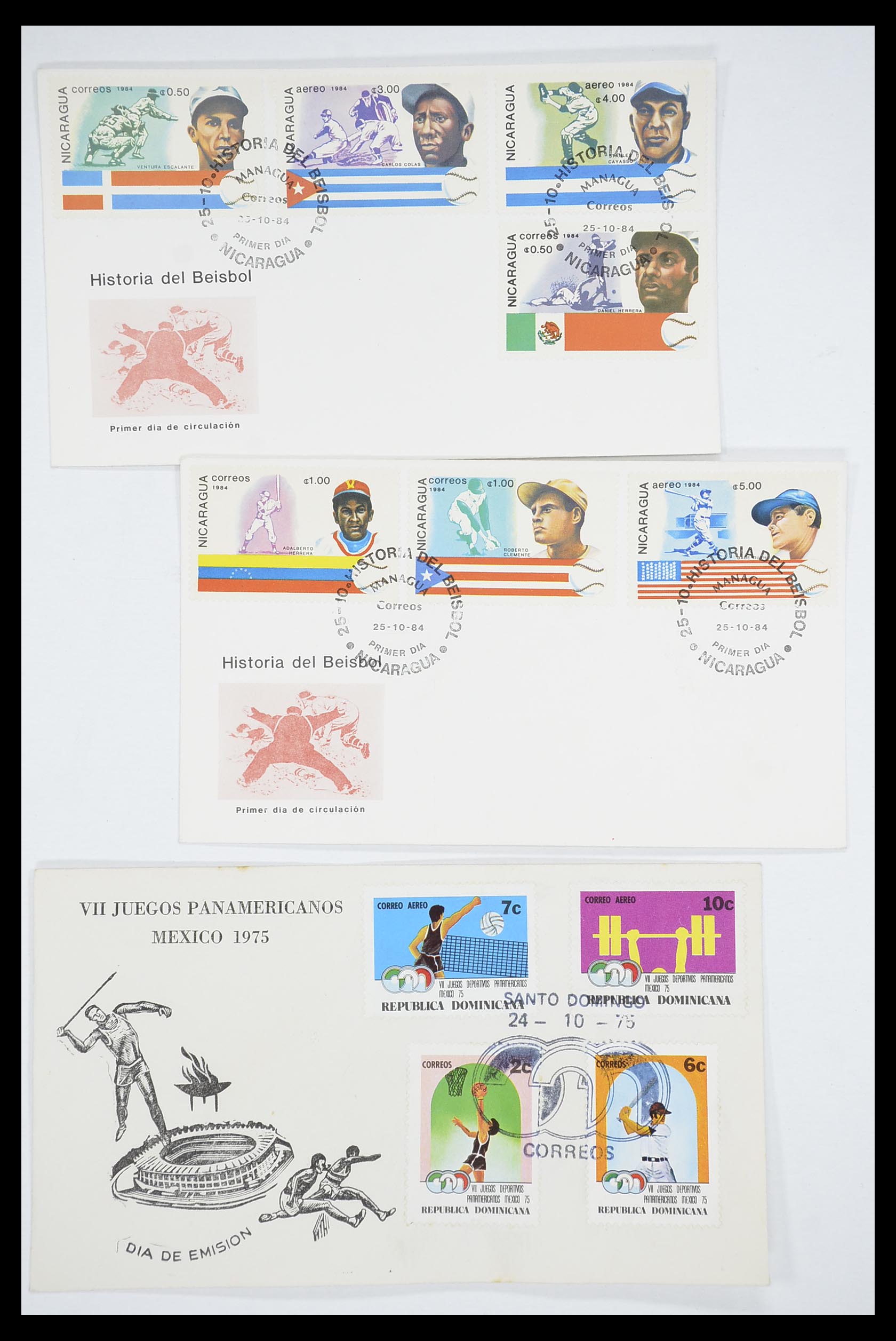 33667 028 - Postzegelverzameling 33667 Honkbal op brief 1918-1988.
