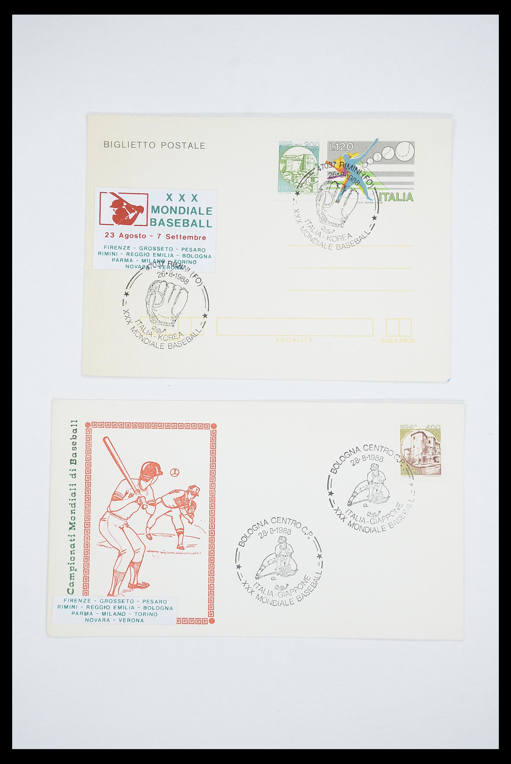 33667 039 - Postzegelverzameling 33667 Honkbal op brief 1918-1988.