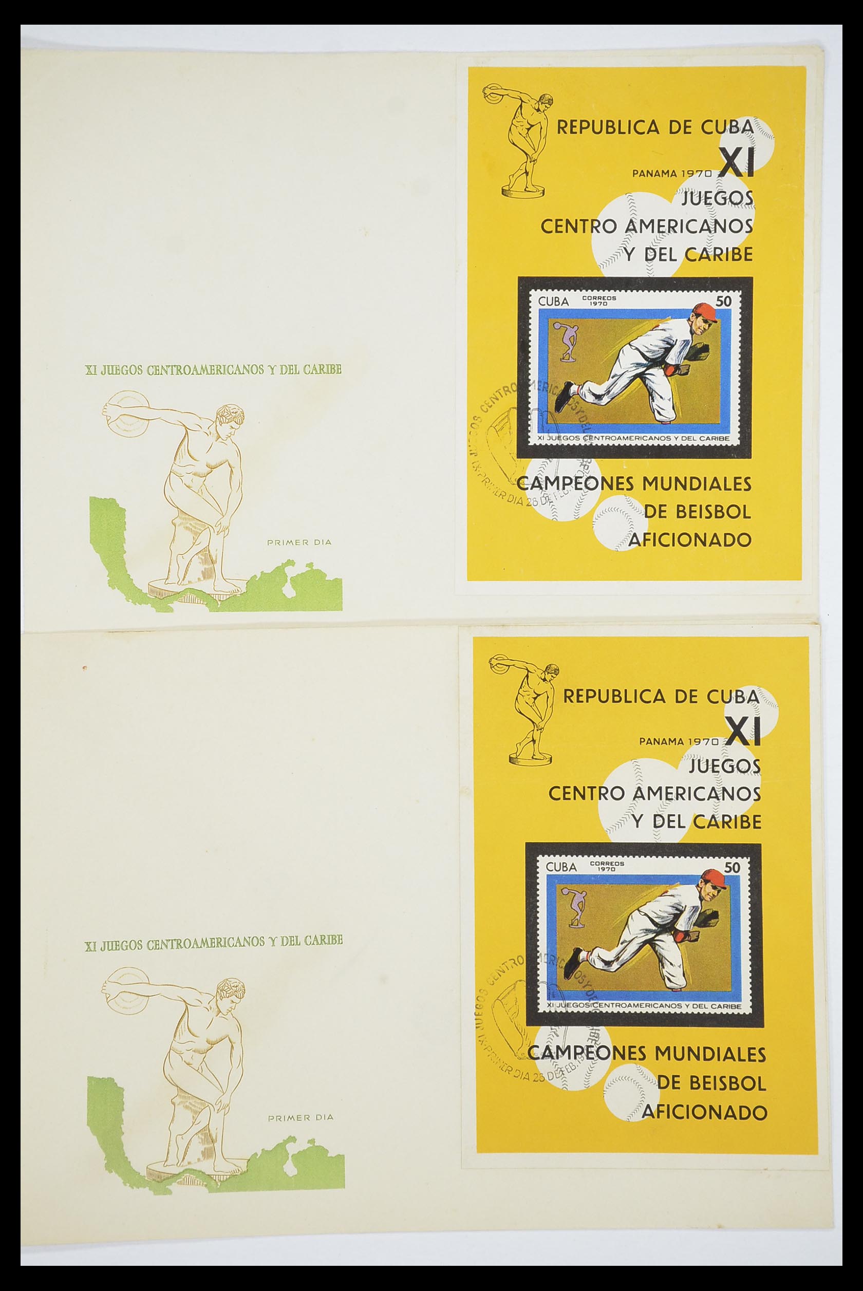 33667 046 - Postzegelverzameling 33667 Honkbal op brief 1918-1988.