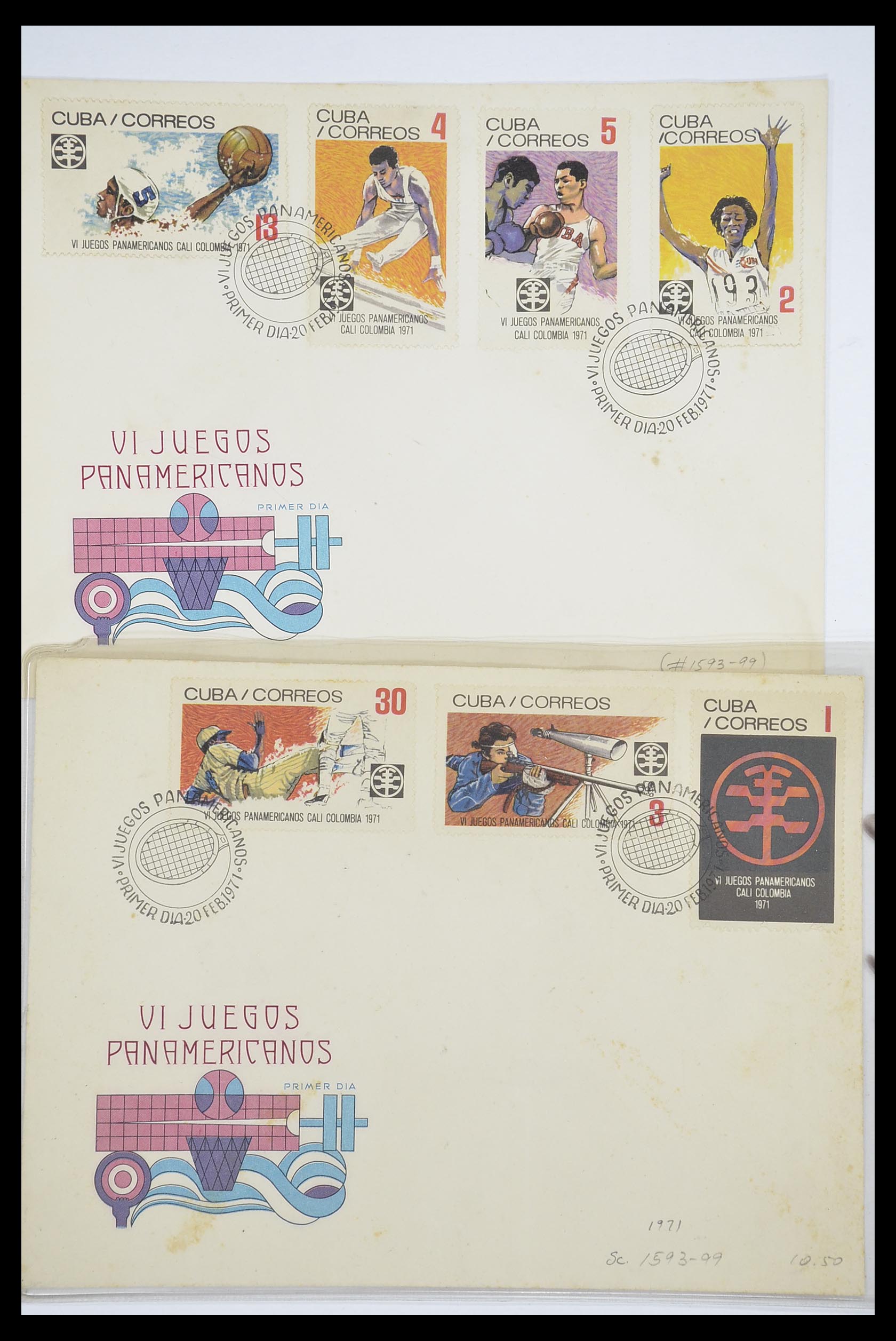33667 048 - Postzegelverzameling 33667 Honkbal op brief 1918-1988.