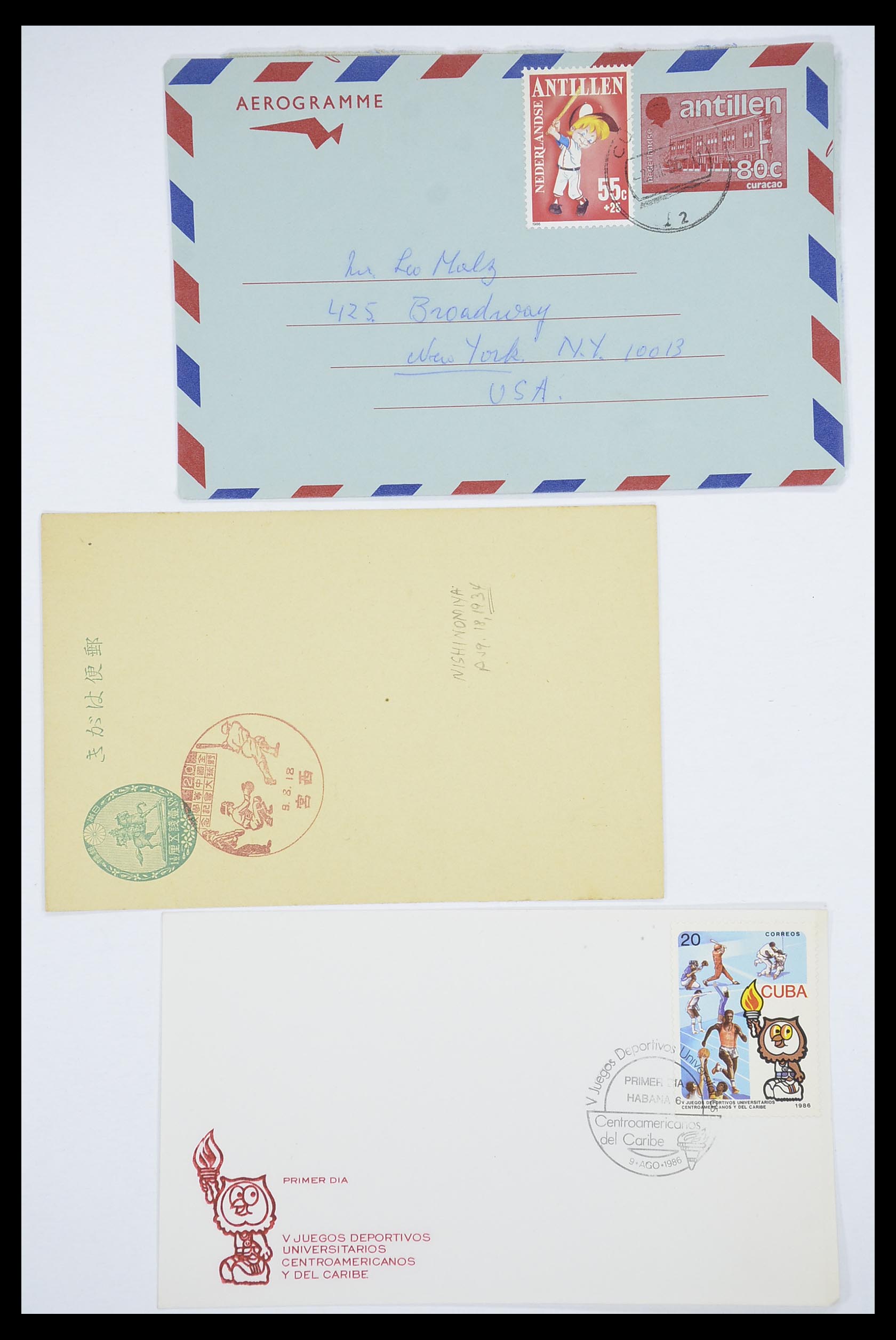 33667 051 - Postzegelverzameling 33667 Honkbal op brief 1918-1988.