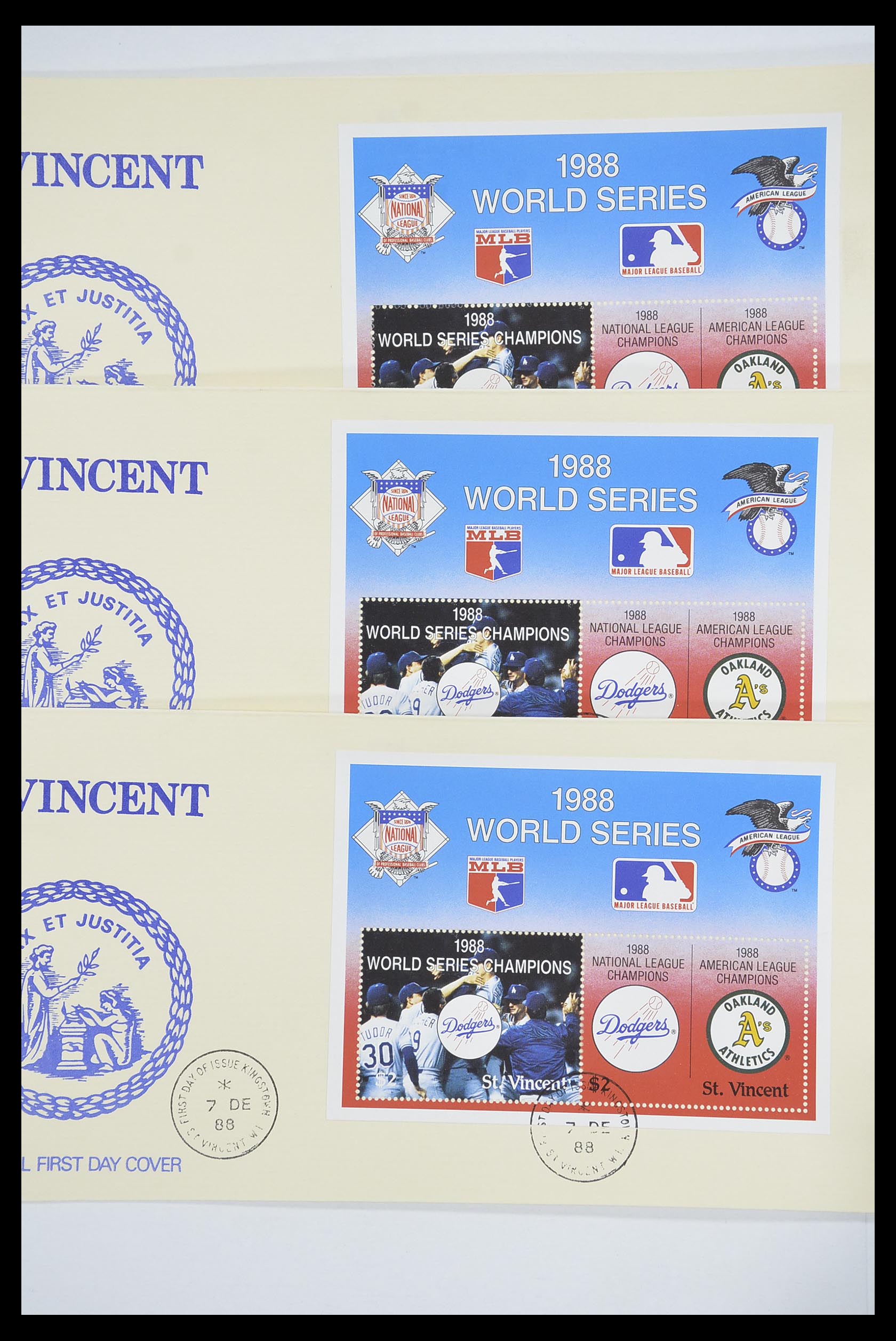 33667 087 - Postzegelverzameling 33667 Honkbal op brief 1918-1988.