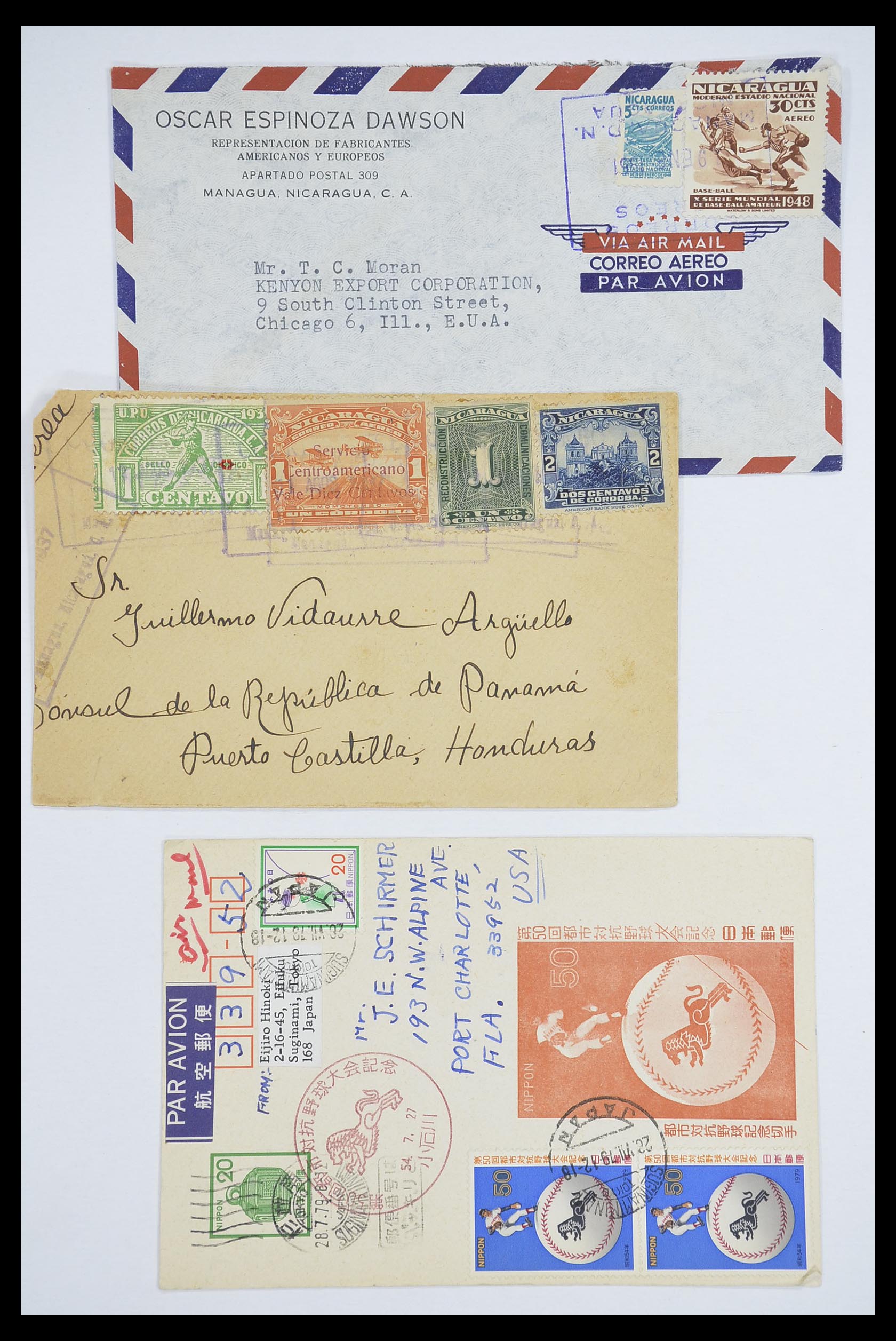 33667 110 - Postzegelverzameling 33667 Honkbal op brief 1918-1988.
