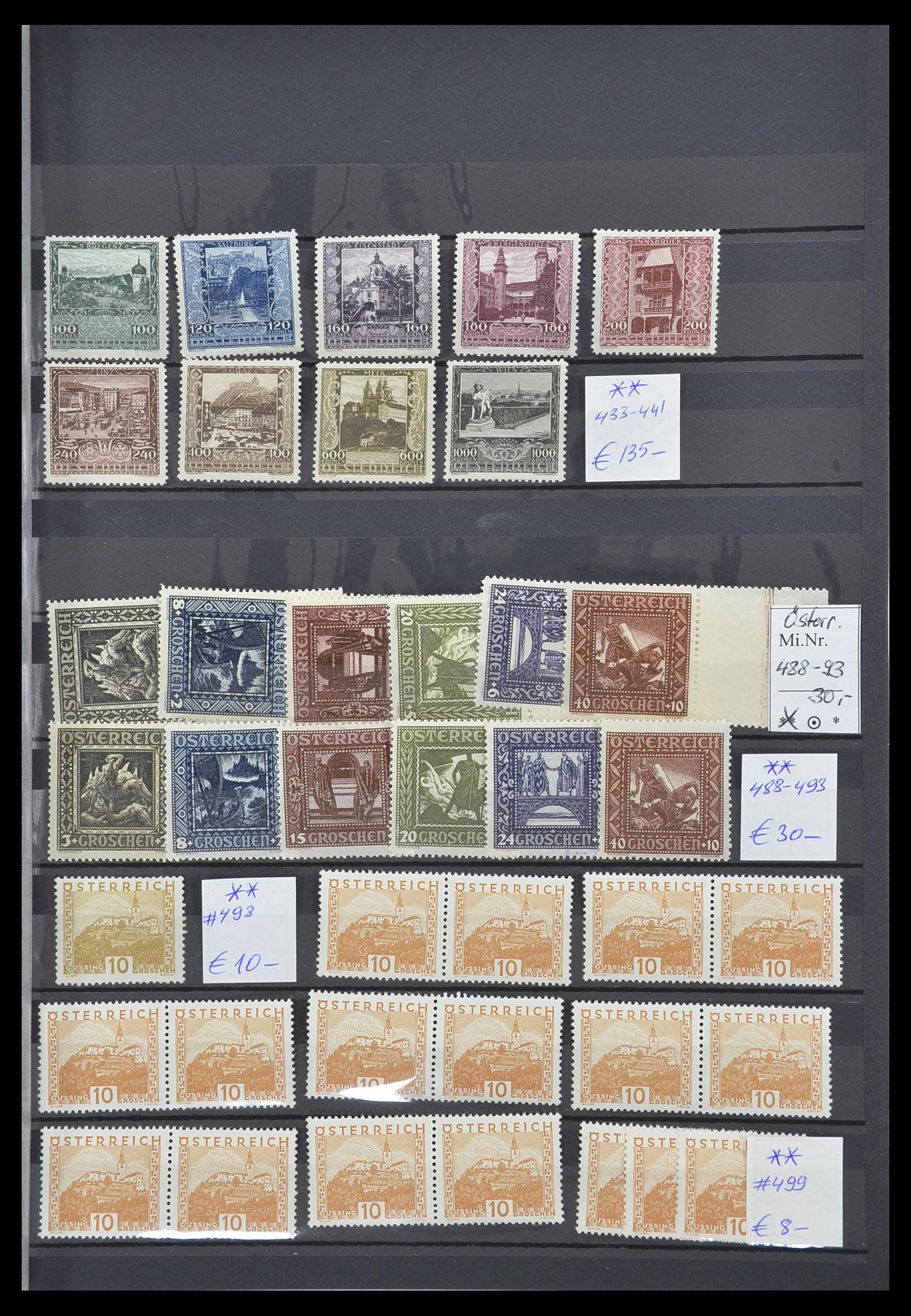 33668 001 - Postzegelverzameling 33668 Oostenrijk 1923-1957.