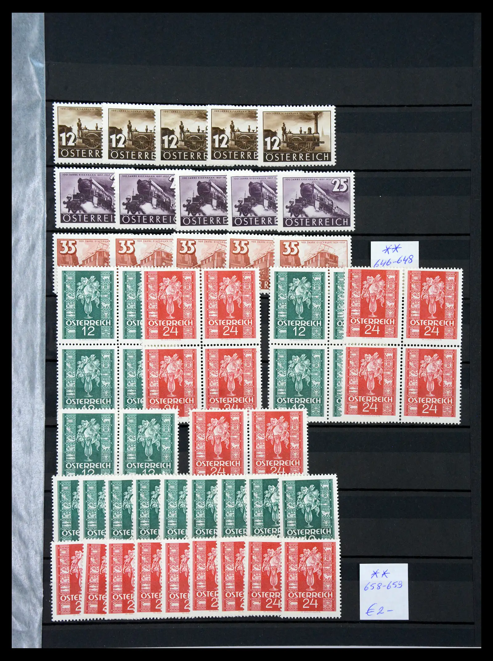 33668 0011 - Stamp collection 33668 Austria 1923-1957.