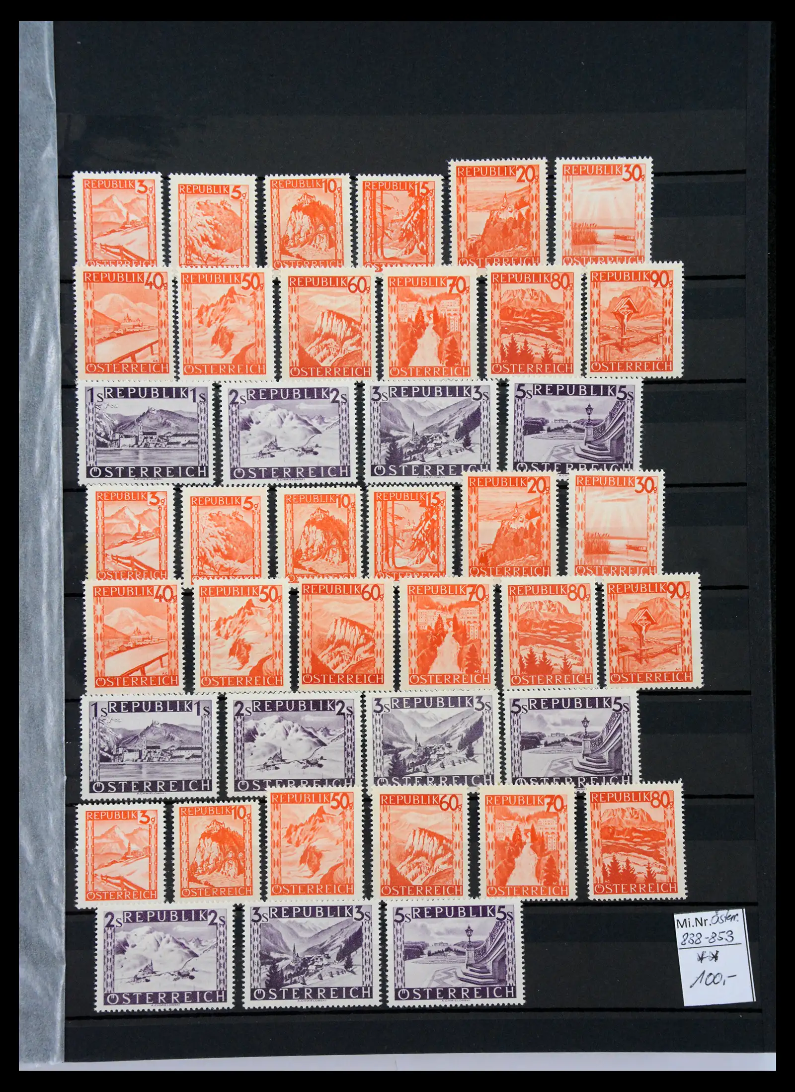 33668 0019 - Stamp collection 33668 Austria 1923-1957.