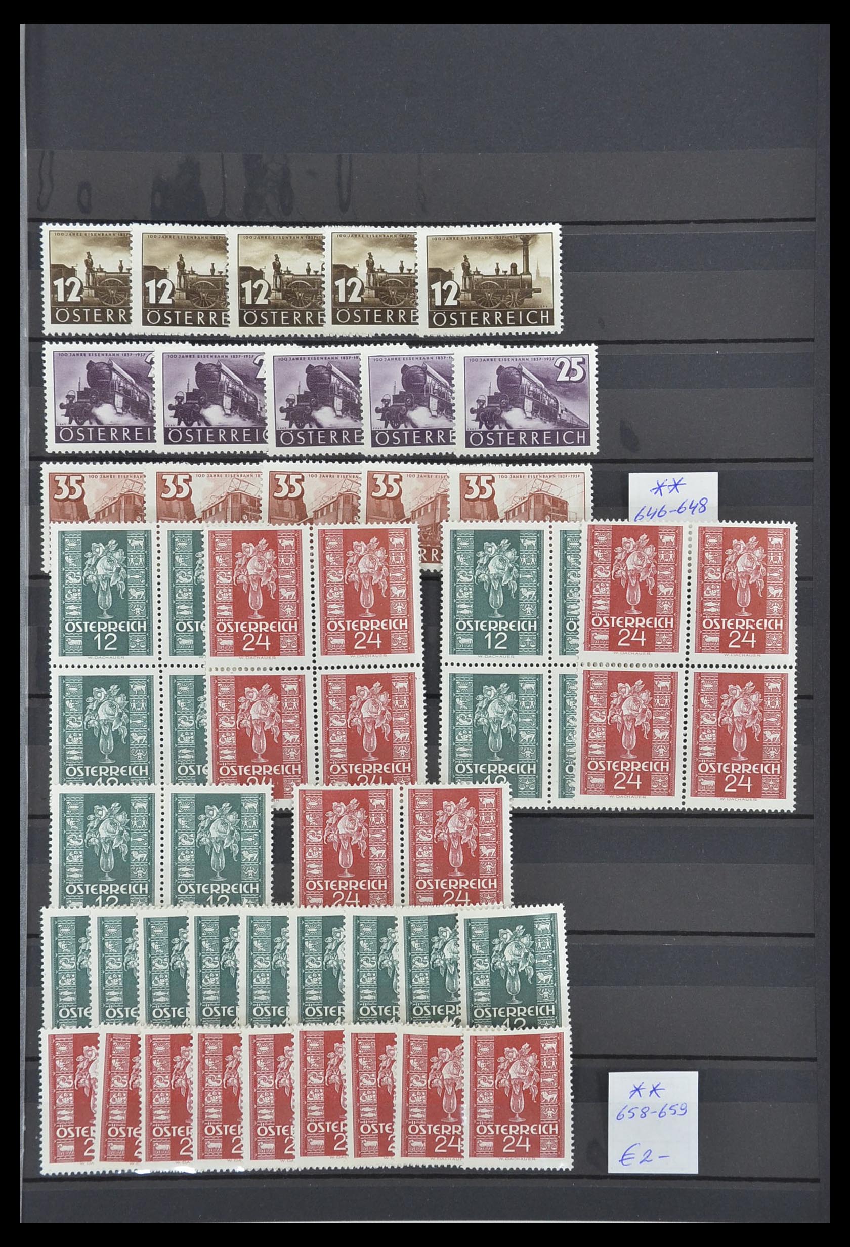 33668 011 - Stamp collection 33668 Austria 1923-1957.