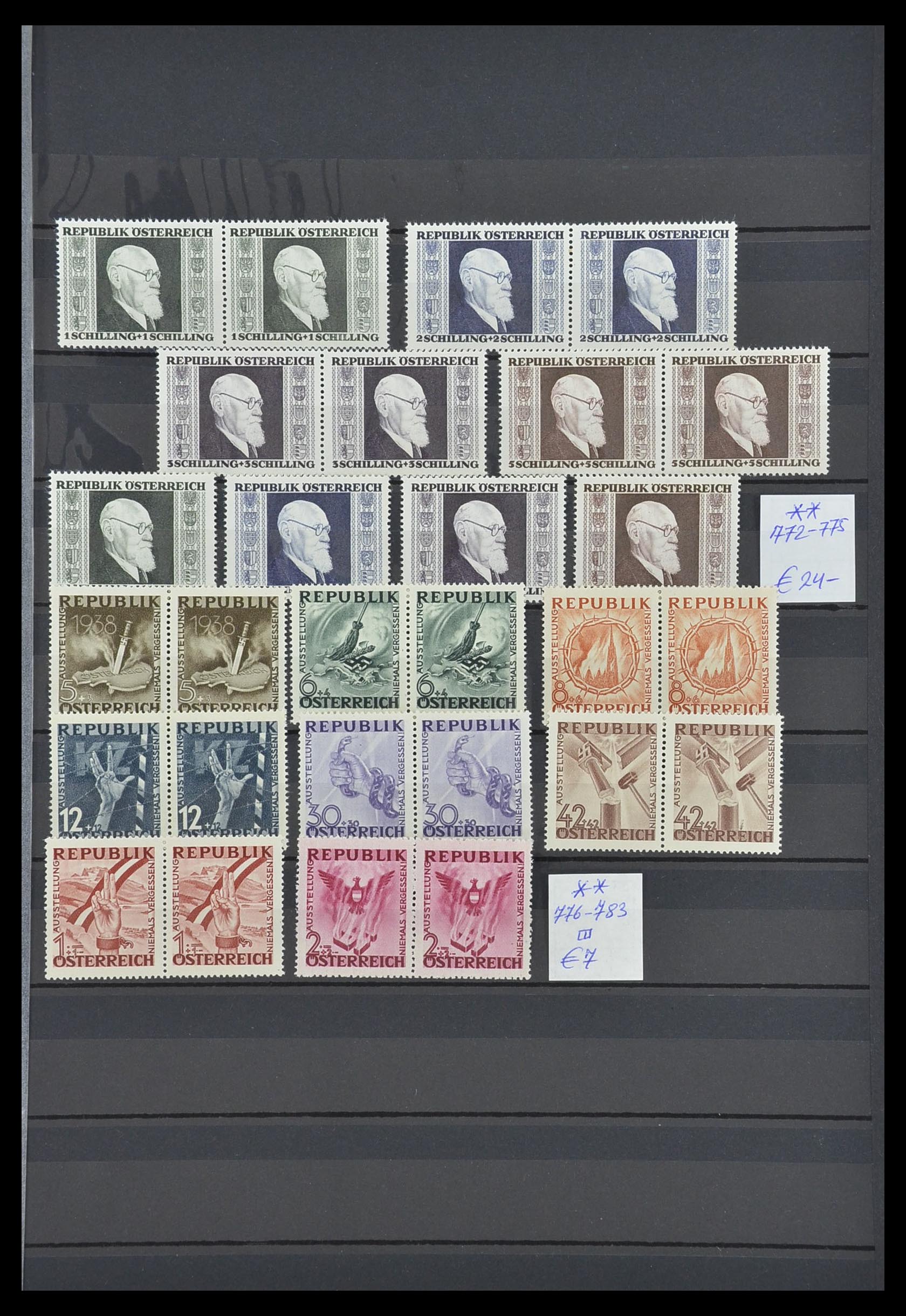 33668 013 - Stamp collection 33668 Austria 1923-1957.