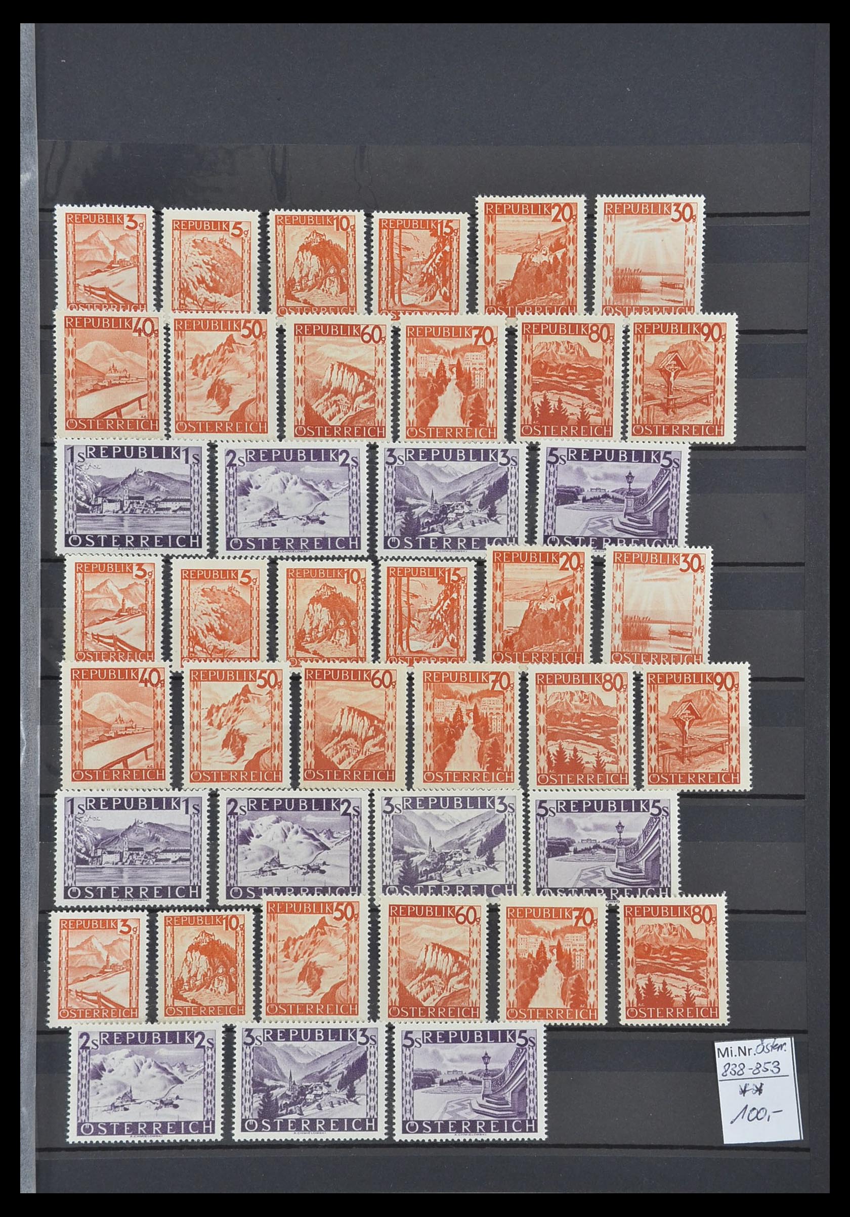 33668 019 - Stamp collection 33668 Austria 1923-1957.