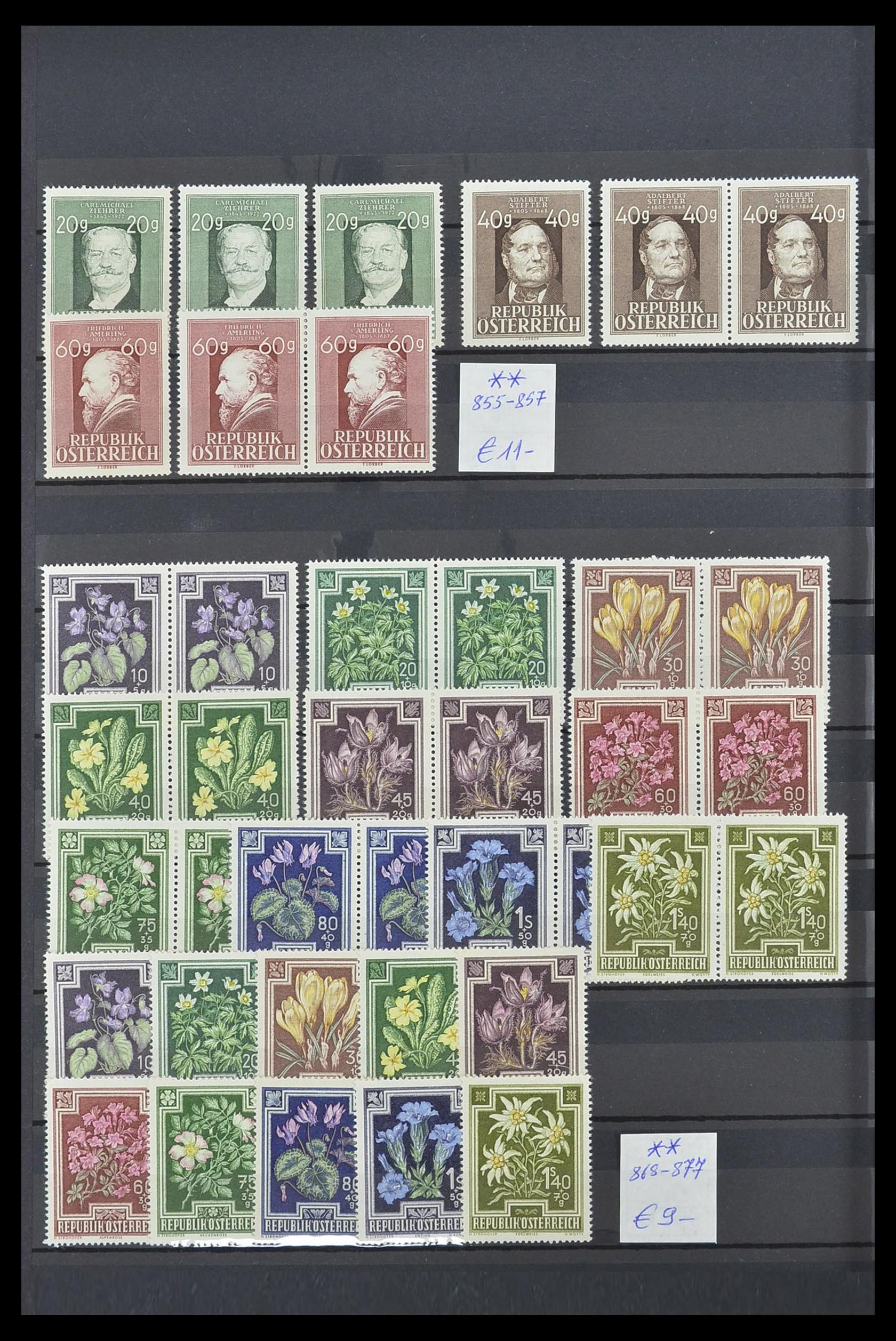 33668 020 - Stamp collection 33668 Austria 1923-1957.