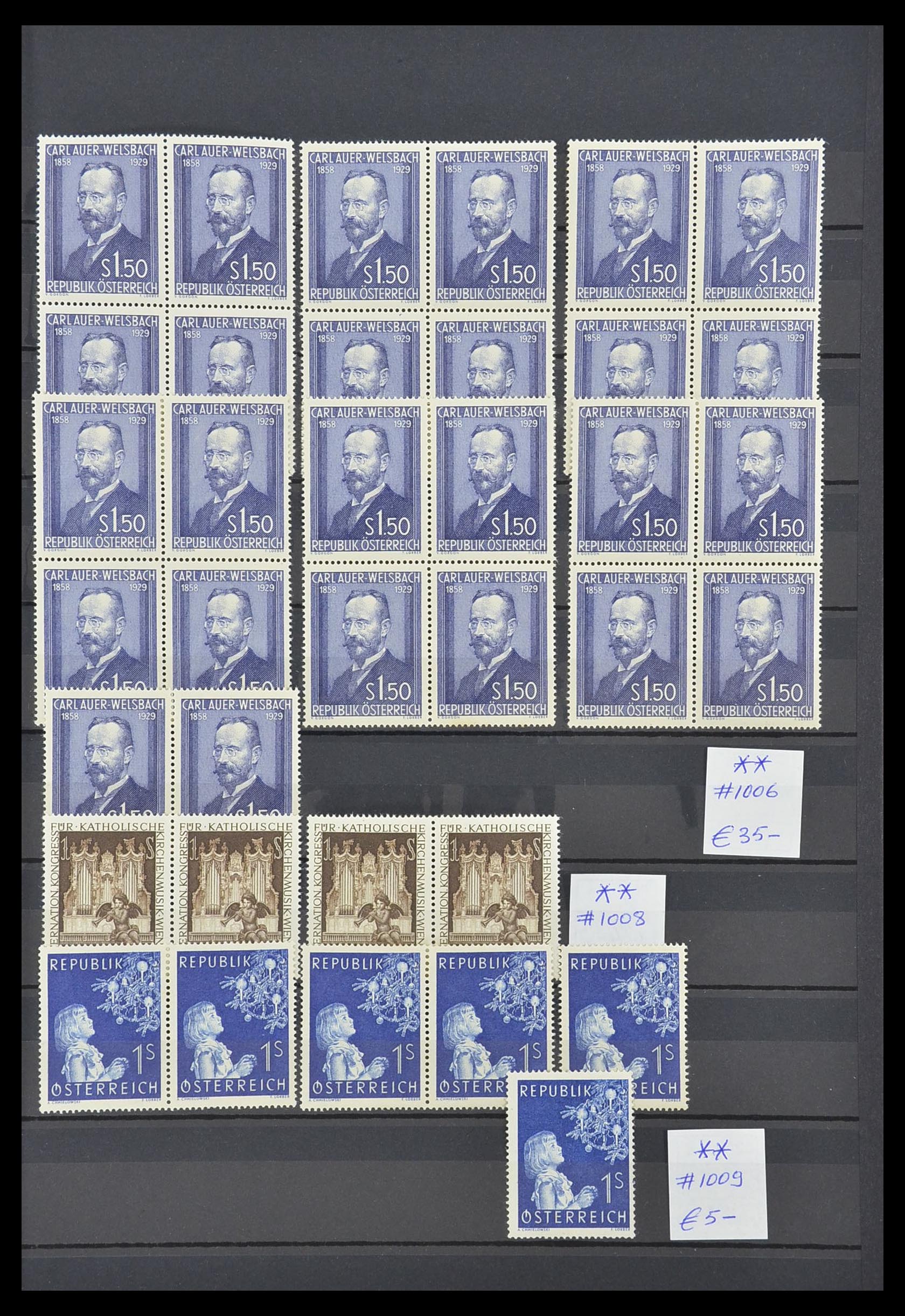 33668 025 - Stamp collection 33668 Austria 1923-1957.