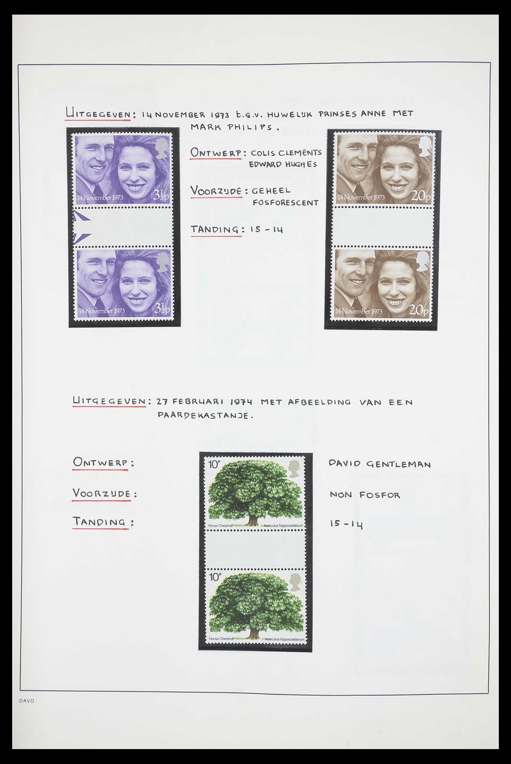 33681 002 - Postzegelverzameling 33681 Engeland brugparen 1972-2014.
