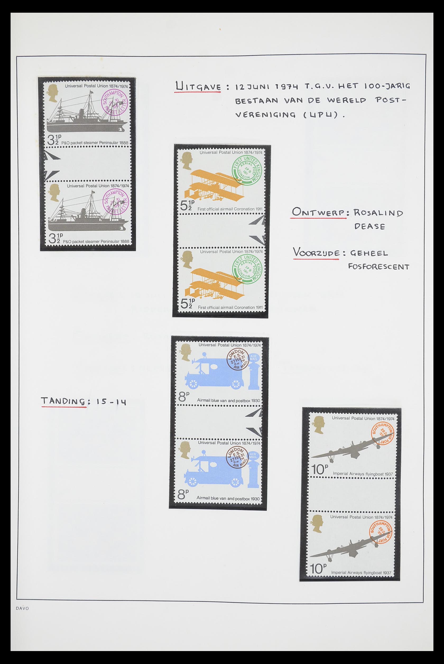 33681 004 - Postzegelverzameling 33681 Engeland brugparen 1972-2014.