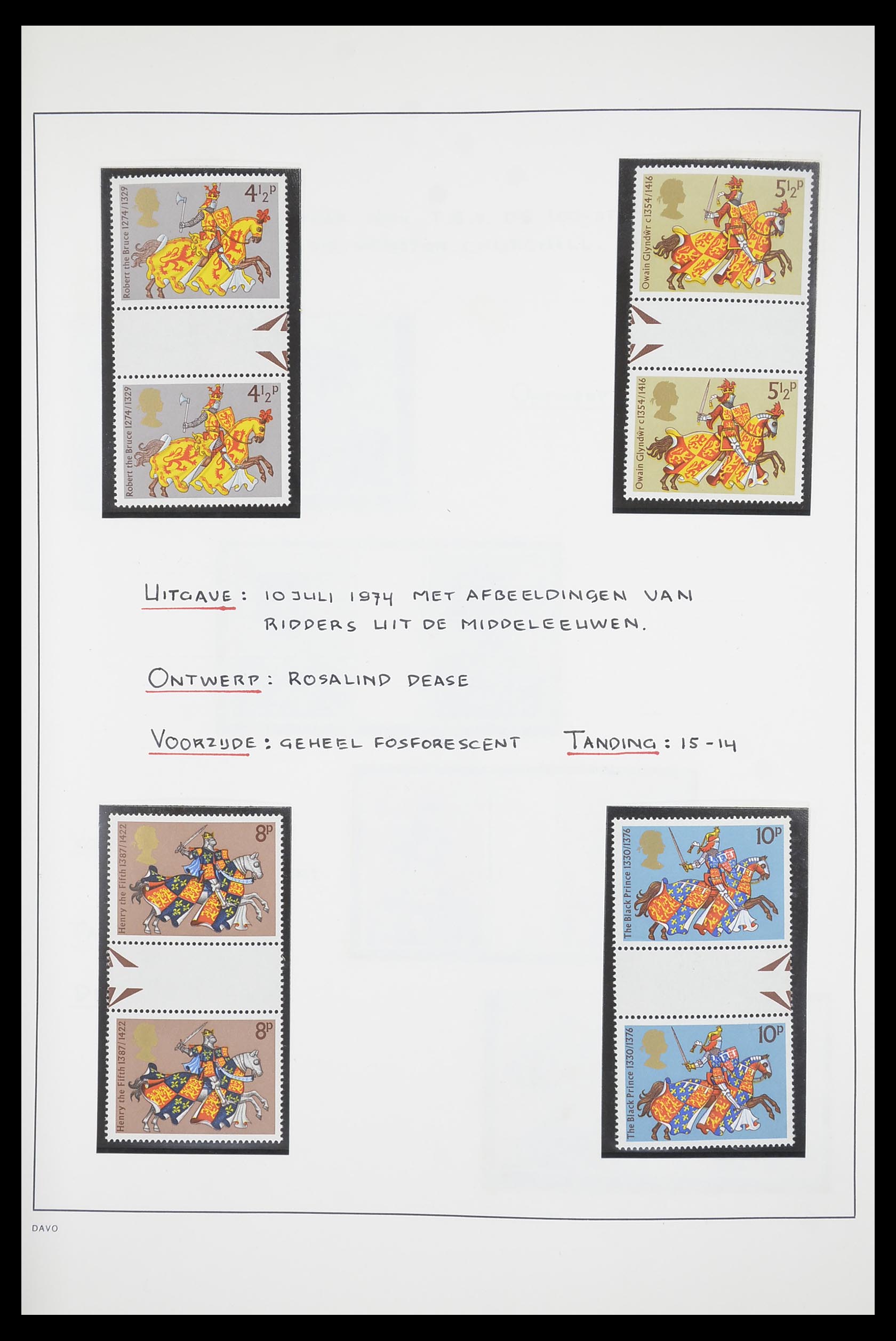 33681 005 - Postzegelverzameling 33681 Engeland brugparen 1972-2014.