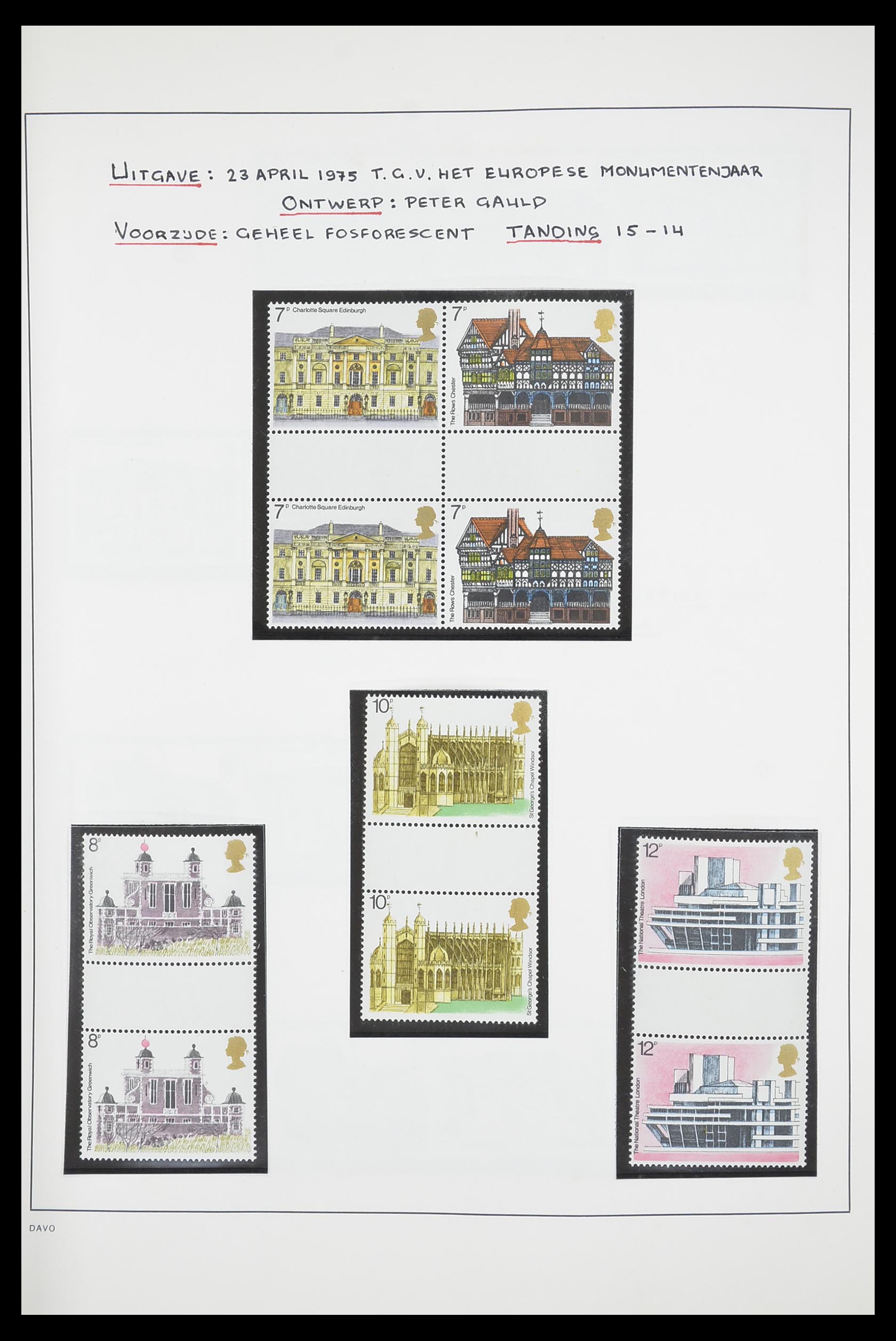 33681 012 - Postzegelverzameling 33681 Engeland brugparen 1972-2014.