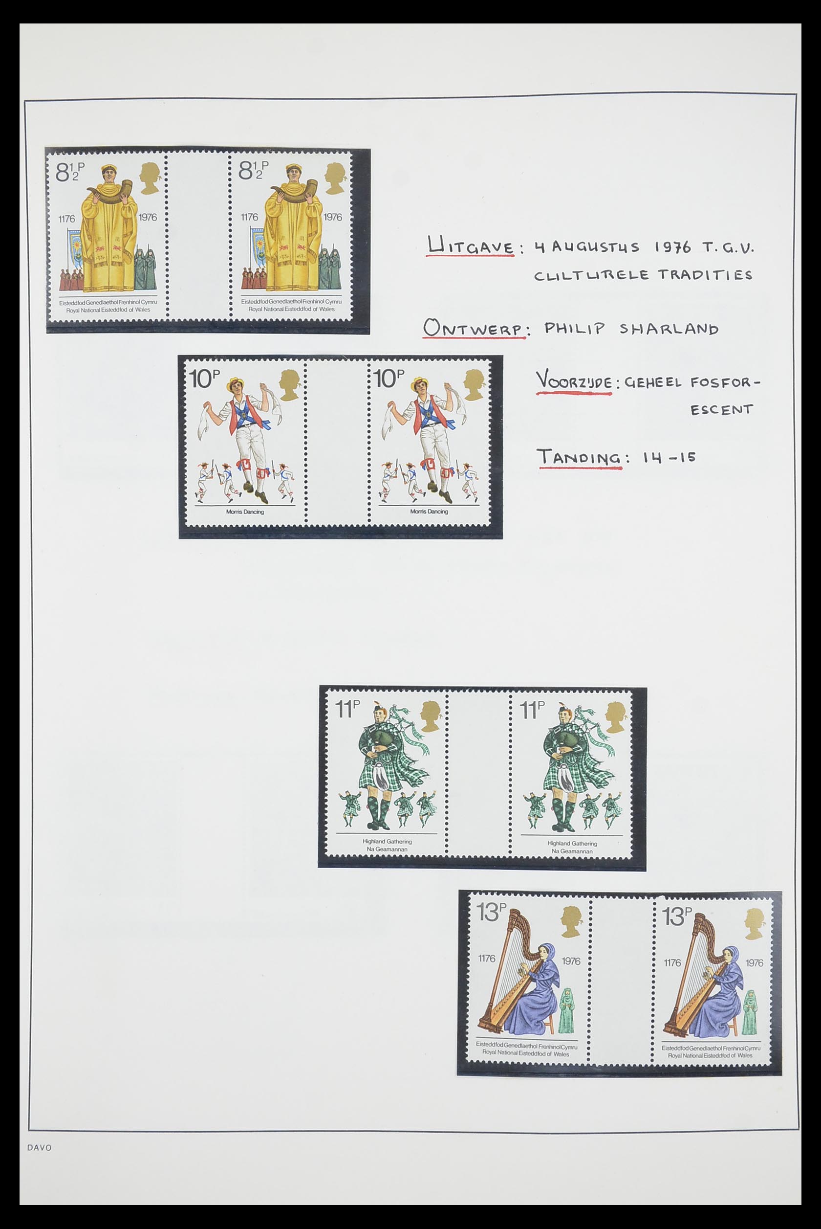 33681 023 - Postzegelverzameling 33681 Engeland brugparen 1972-2014.